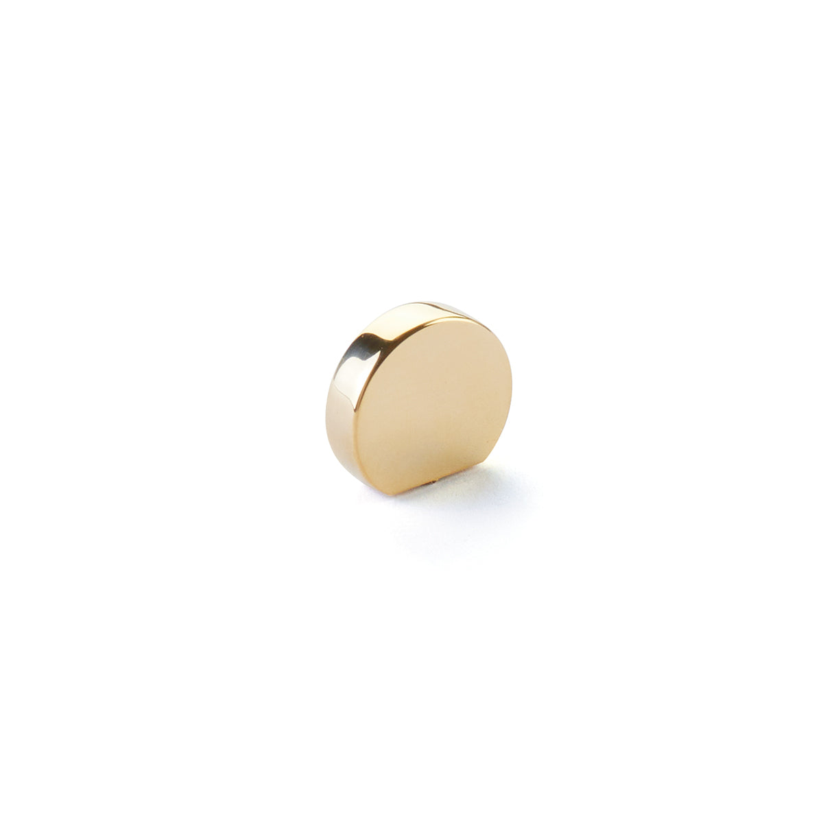 Schaub Cafe Knob 1" Width Unlacquered Brass