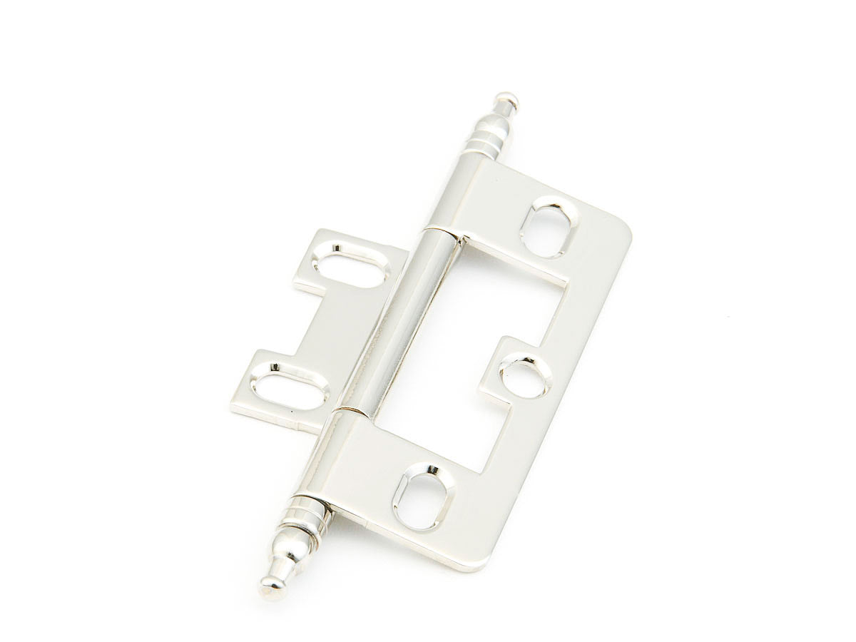 Schaub Hinge Minaret Tip Non-Mortise Polished Nickel