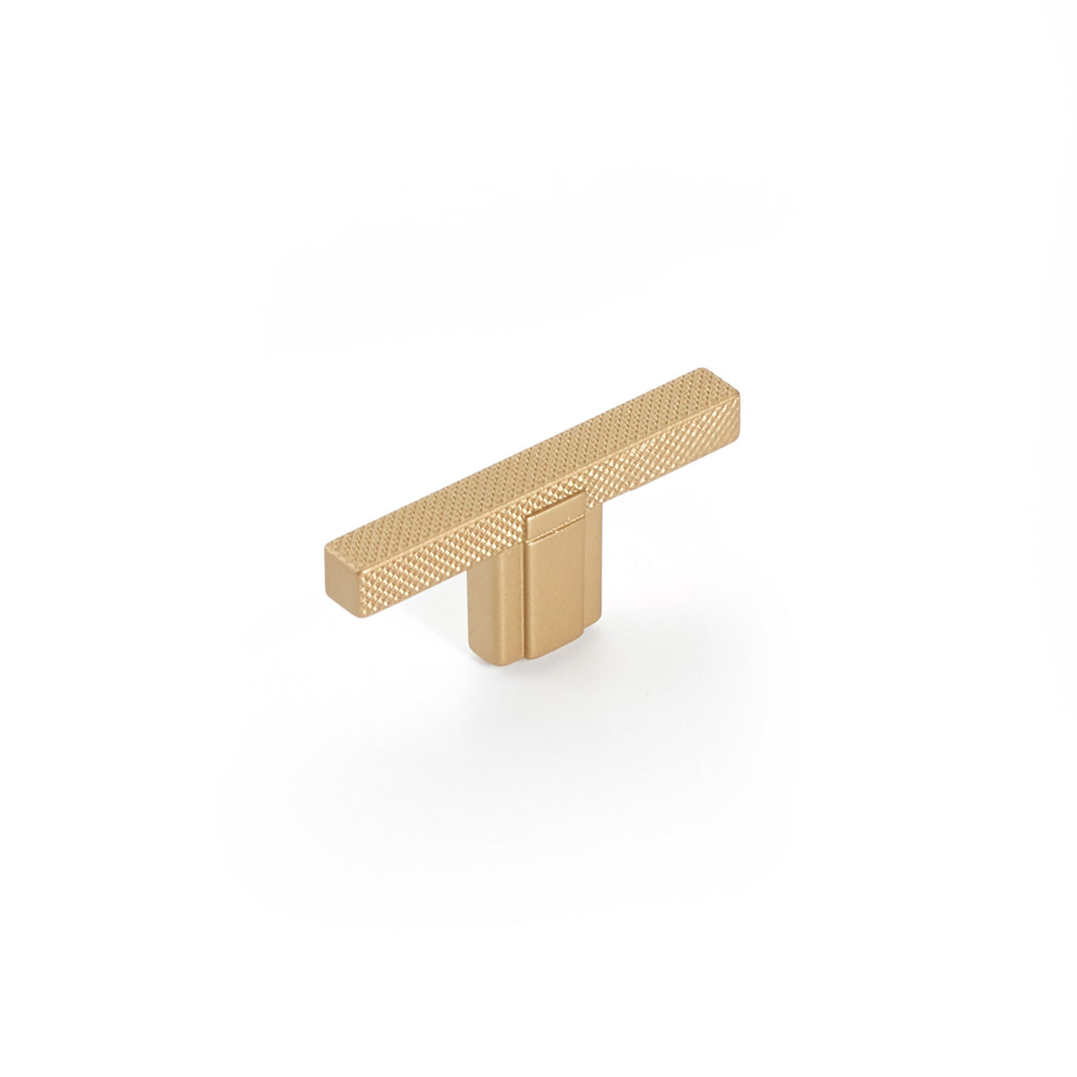 Schaub Quadrato T-Knob 2-1/2" Signature Satin Brass