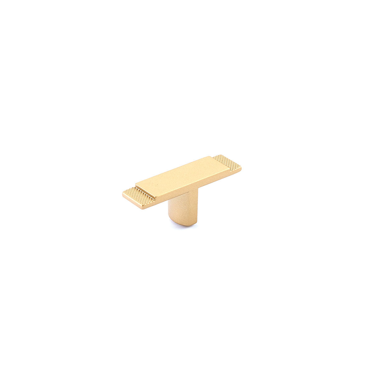 Schaub Quadrato Wide T-Knob 2-3/8" Signature Satin Brass