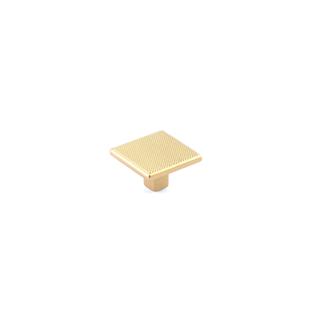Schaub Quadrato Square Knob 1-3/8" Signature Satin Brass