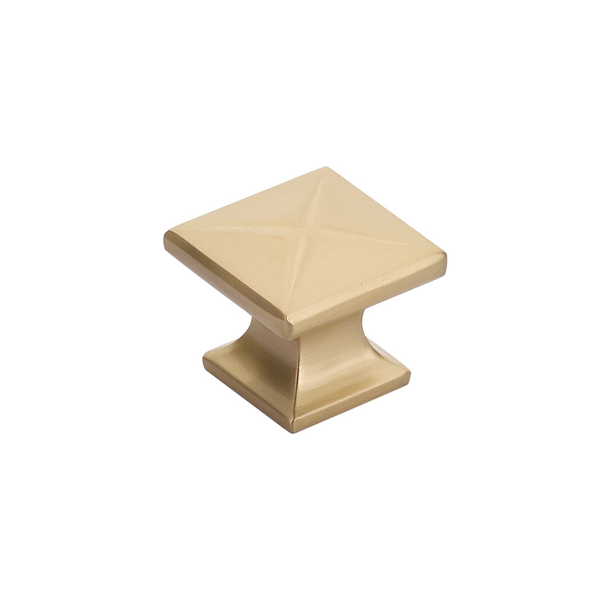 Schaub Northport Square Knob 1-3/8" Signature Satin Brass