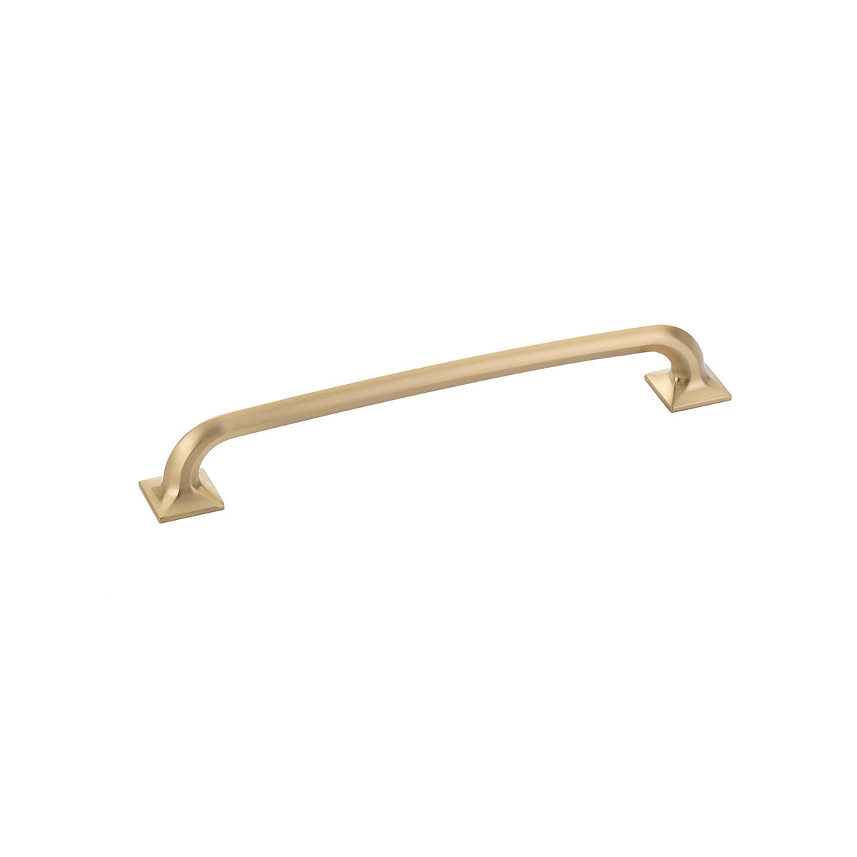Schaub Northport Pull with square bases 8" Signature Satin Brass