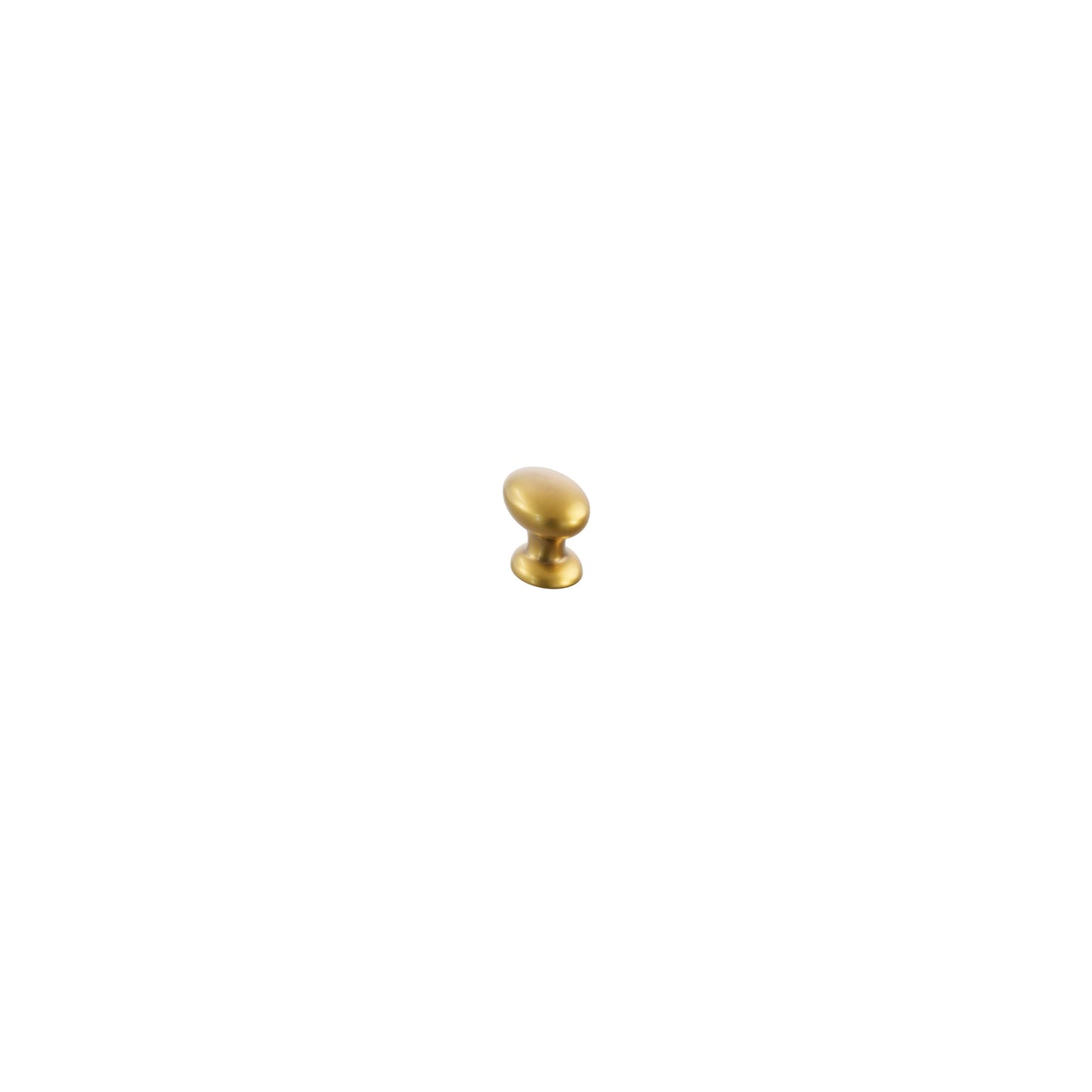 Schaub Avenue Oval Knob 7/8" x 1-3/8" Vintage Brass