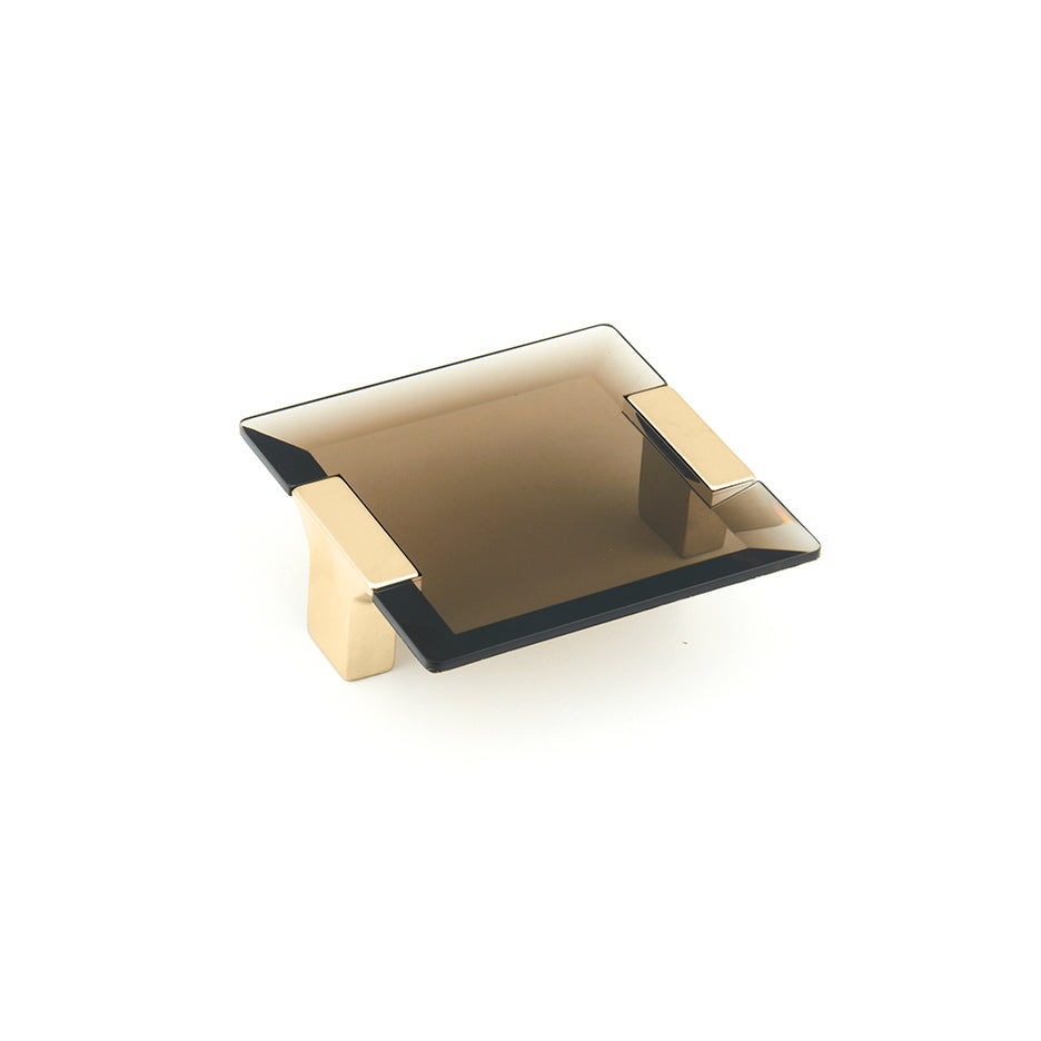 Schaub Positano Square Pull 2-1/2" Signature Satin Brass