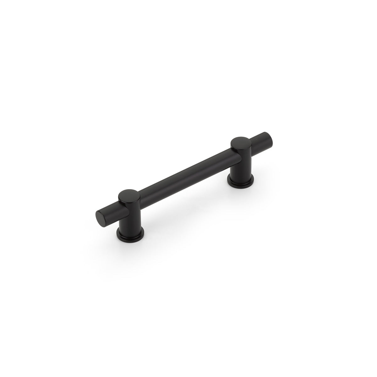 Schaub Fonce' Bar Pull 4" cc with Matte Black bar and Matte Black stems