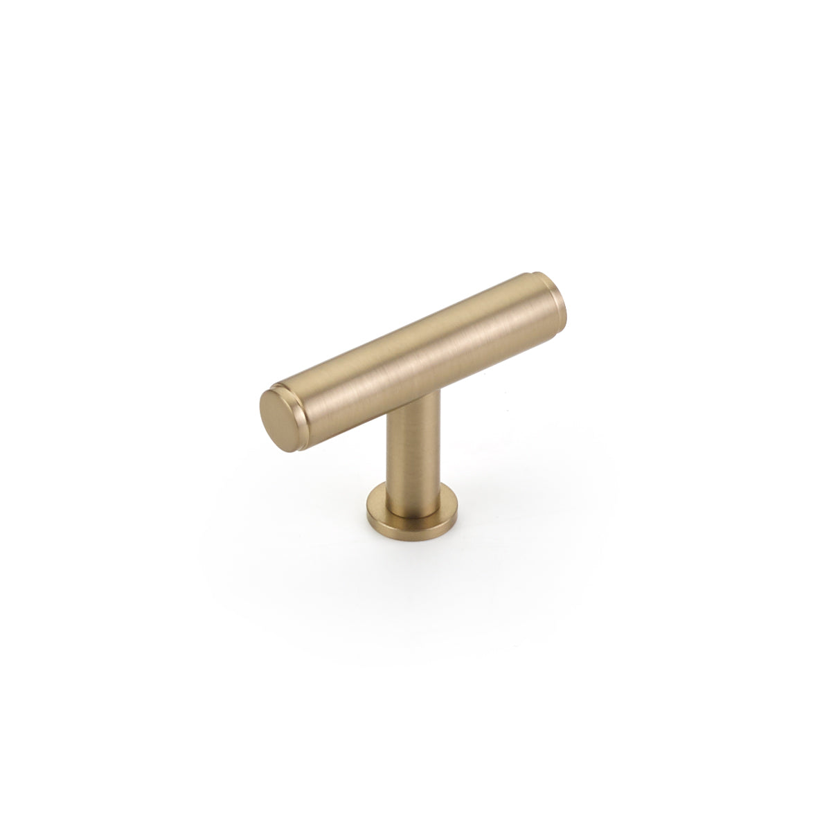 Schaub Pub House Smooth T-Knob Signature Satin Brass