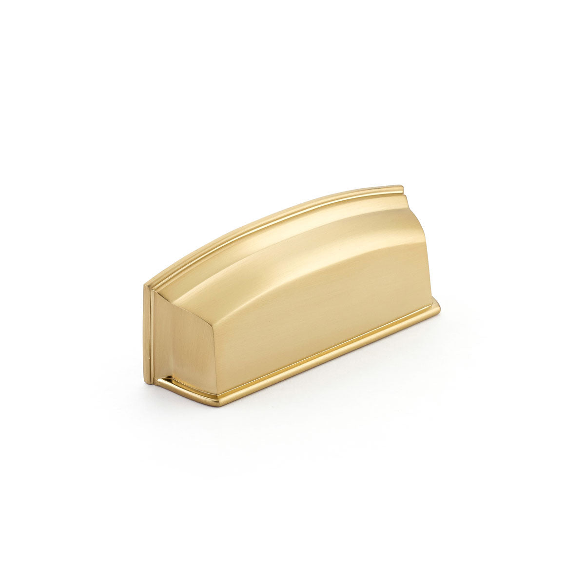Schaub Menlo Park Cup Pull Signature Satin Brass 3-1/2" cc