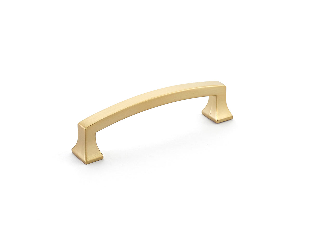Schaub Menlo Park Arched Pull 4" Signature Satin Brass