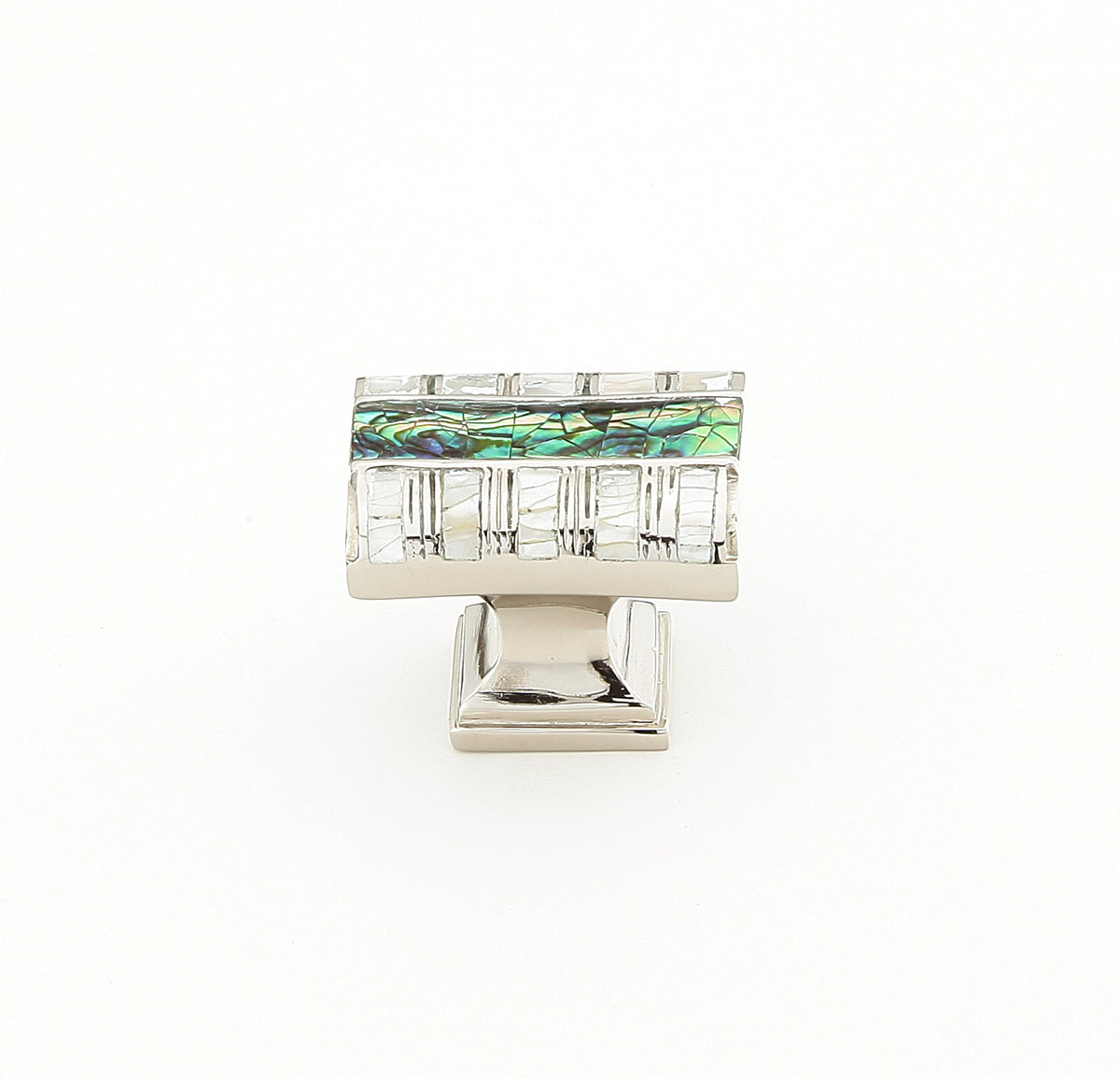 Schaub Fair Isle Rectangle Knob Polished Nickel