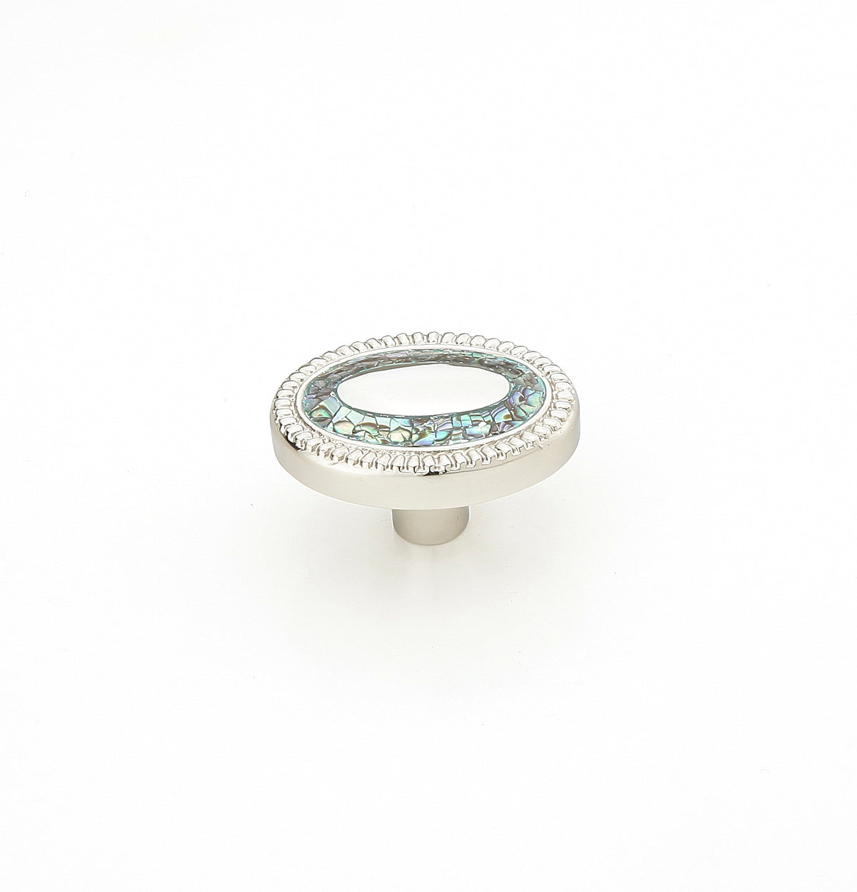 Schaub Fair Isle Oval Knob Polished Nickel