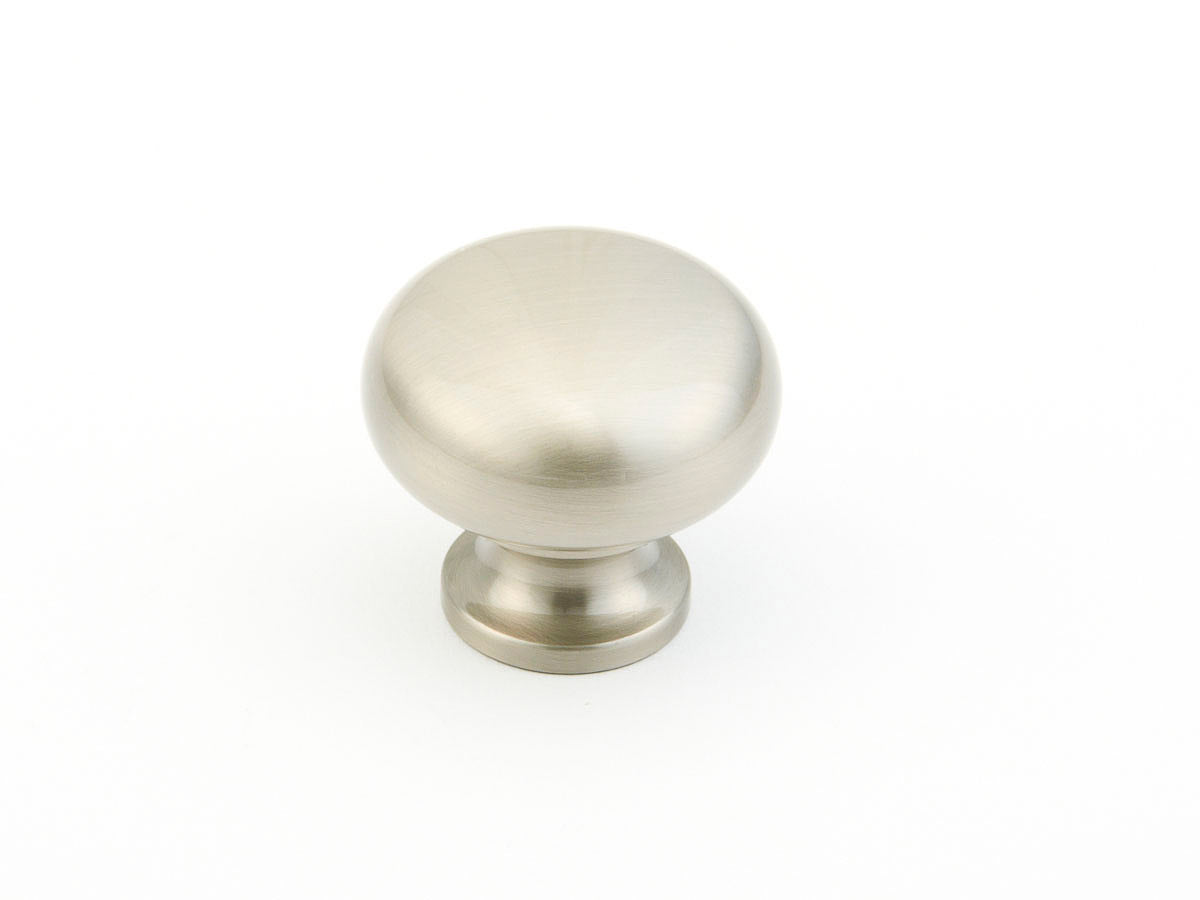 Schaub Traditional / Country Round Knob 1-1/4" Satin Nickel