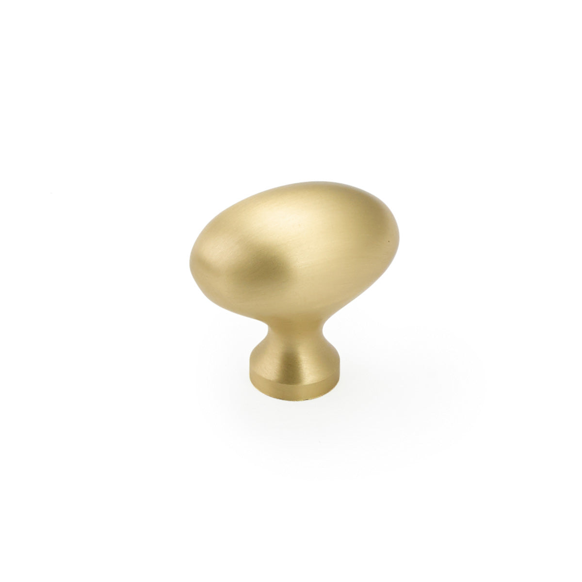 Schaub Country Knob Satin Brass Oval