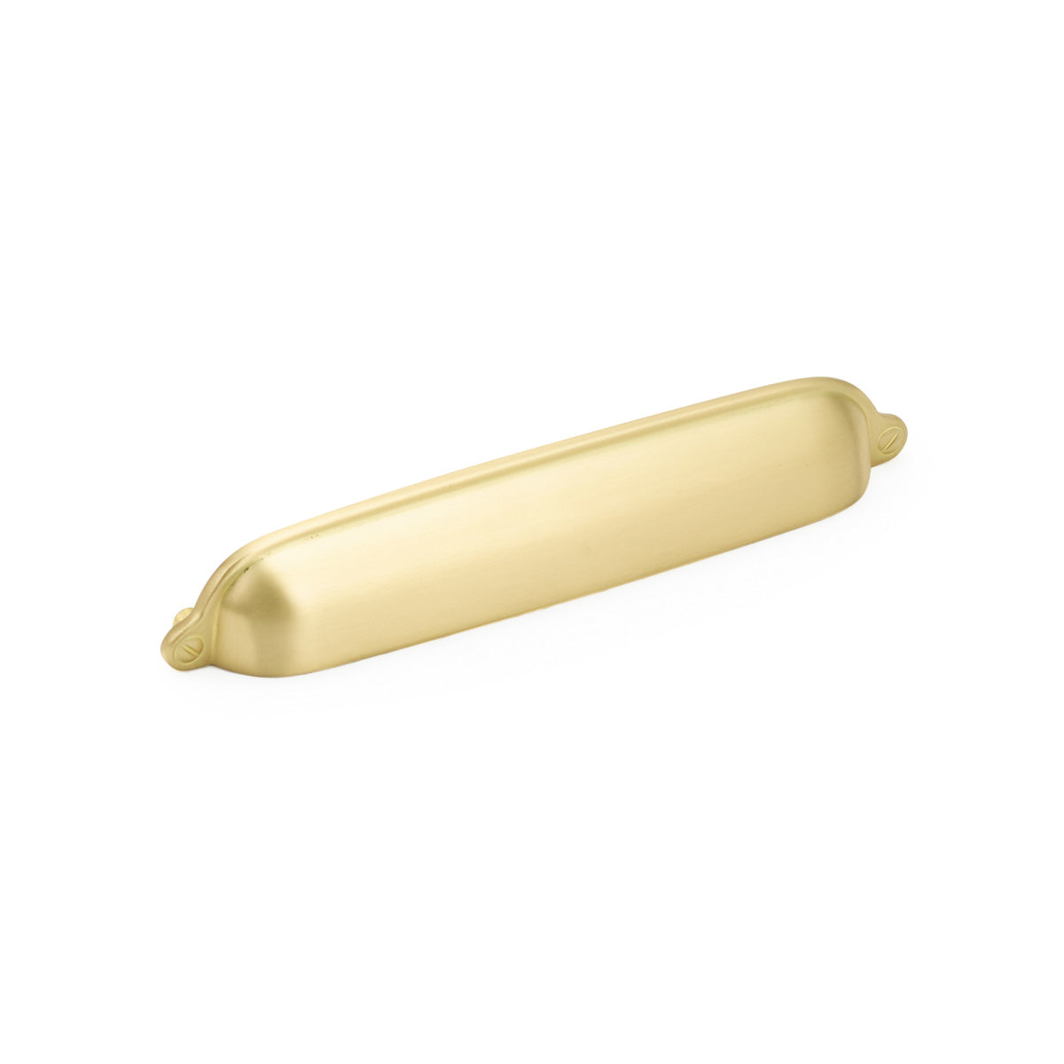 Schaub Country Cup Pull 6" Satin Brass
