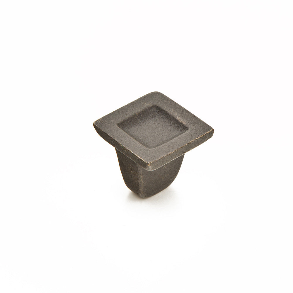Schaub Vinci Concave Square Knob Black Bronze 1-1/4" Black Bronze