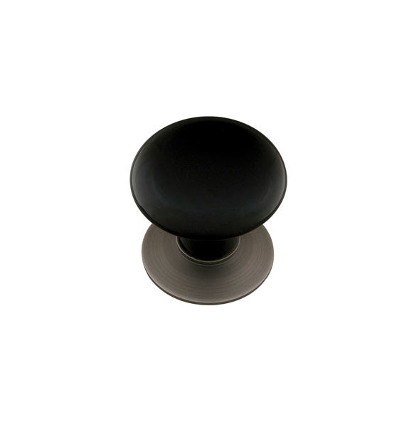 Porcelain Cabinet Knob - Ebony