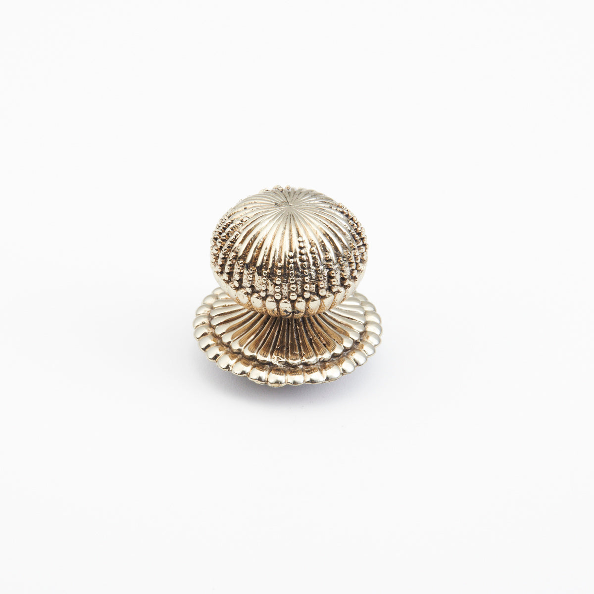 Schaub Solid Brass Knob in Polished White Brass 1-1/4" dia