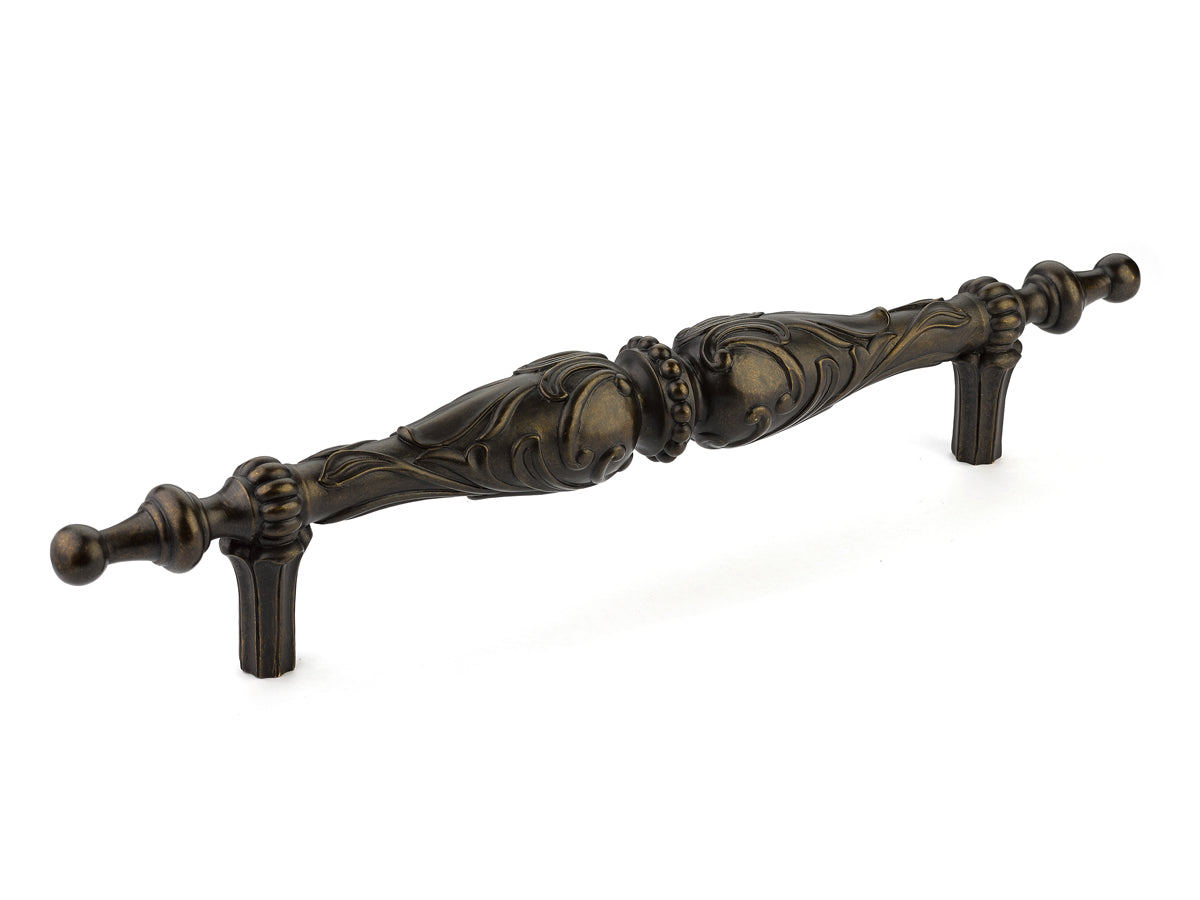 Schaub Cantata Pull 12" cc in Dark Glaze Finish with beading and scrolls