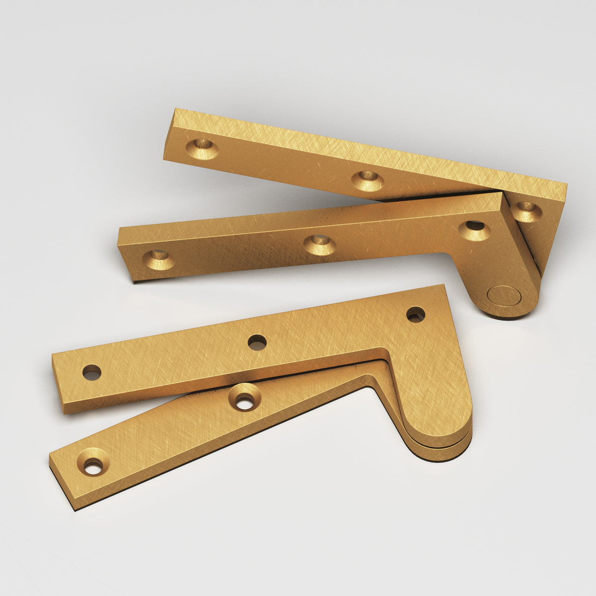 Colonial Bronze 3-1/2 Fixed Pin Pivot Hinge, 3-7/8 in (Pair) - Weathered Brass
