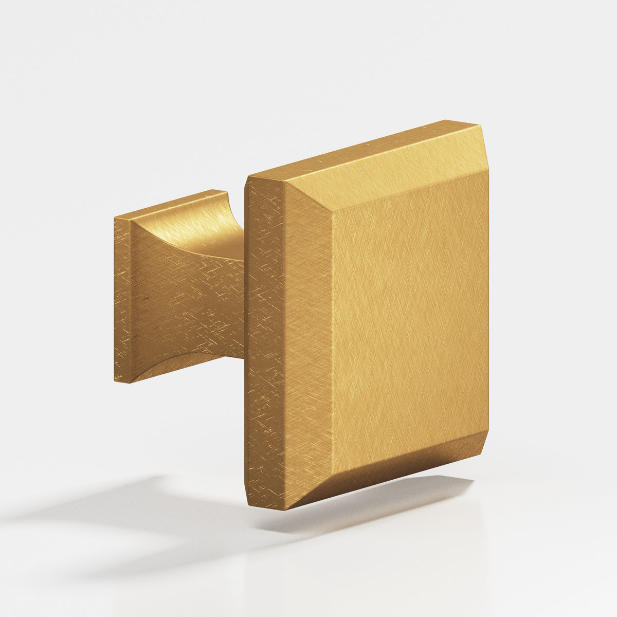 Colonial Bronze 517 Square Beveled Knob with Flared Square Post, 1 in - Weathered Brass