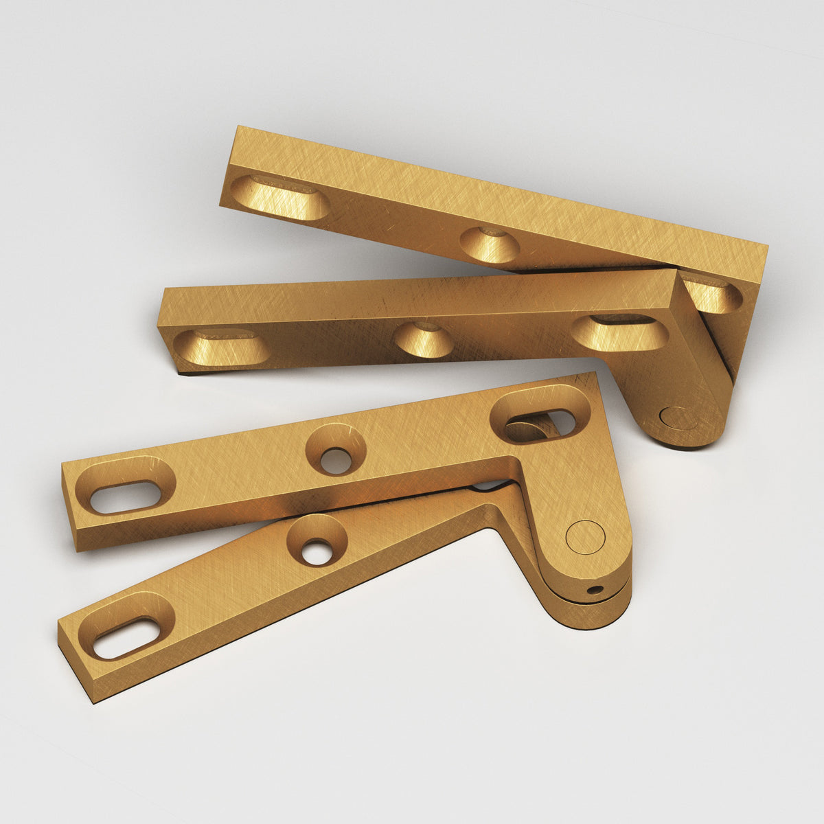 Colonial Bronze 6FH Removable Flat-Head Pin Pivot Hinge, 4-3/8 in (Pair) - Weathered Brass