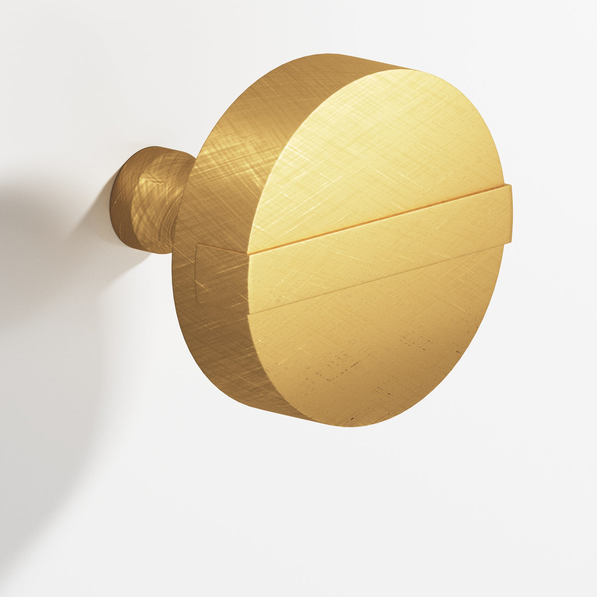 Colonial Bronze 1312 Striped Disc Knob, 1-1/2 in Diameter - Weathered Brass