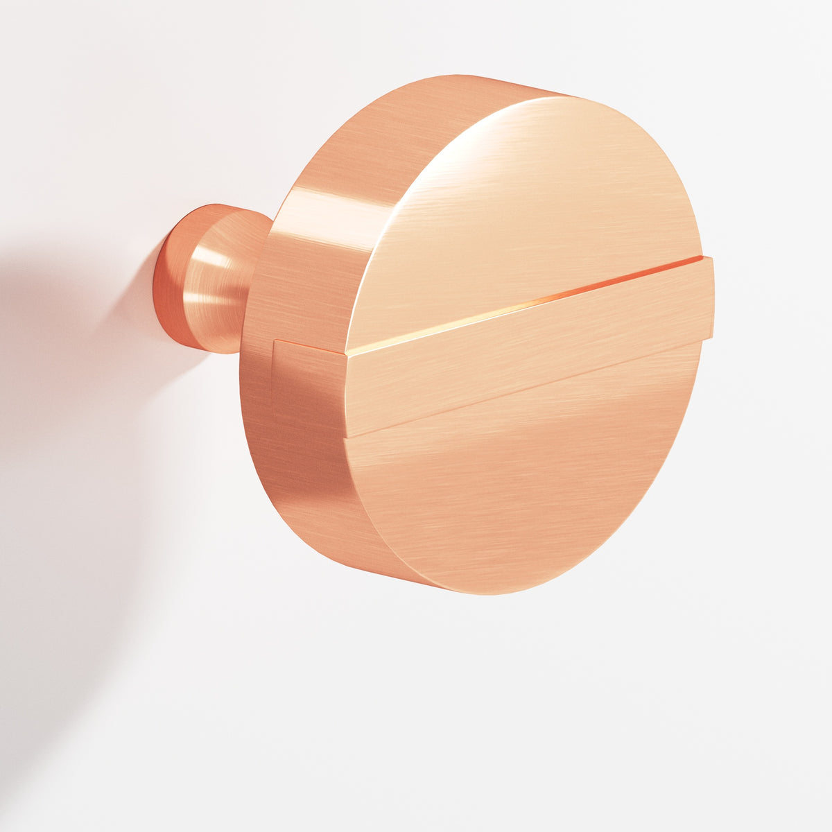 Colonial Bronze 1311 Striped Disc Knob, 1-1/4 in Diameter - Satin Copper
