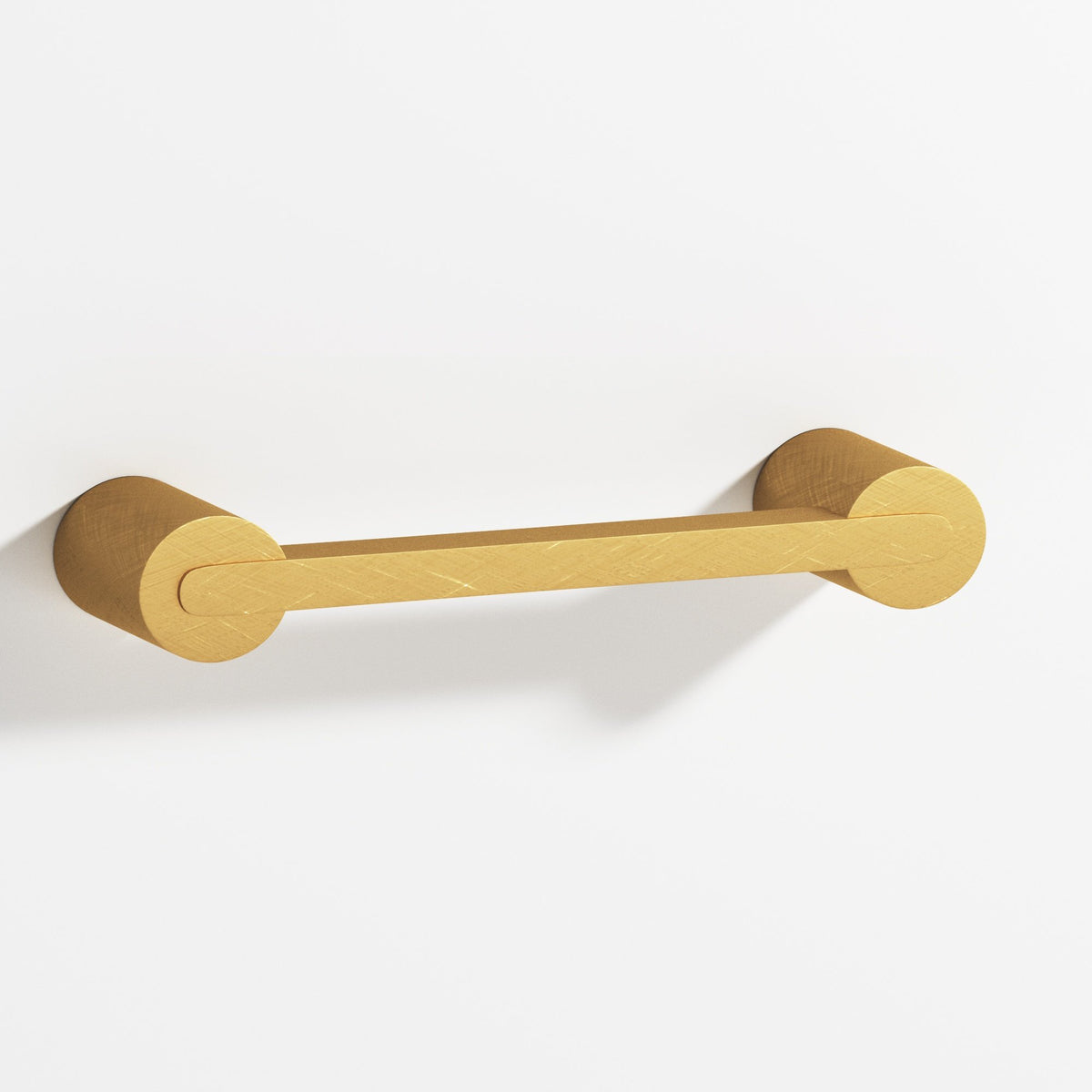 Colonial Bronze 1332 Rectangular Pull Fully Encapsulated by Round Posts, 1/4 x 3/8 in Bar - Weathered Brass