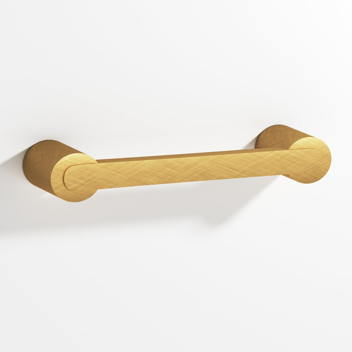 Colonial Bronze 1333 Rectangular Pull Fully Encapsulated by Round Posts, 3/8 x 1/4 in Bar - Weathered Brass