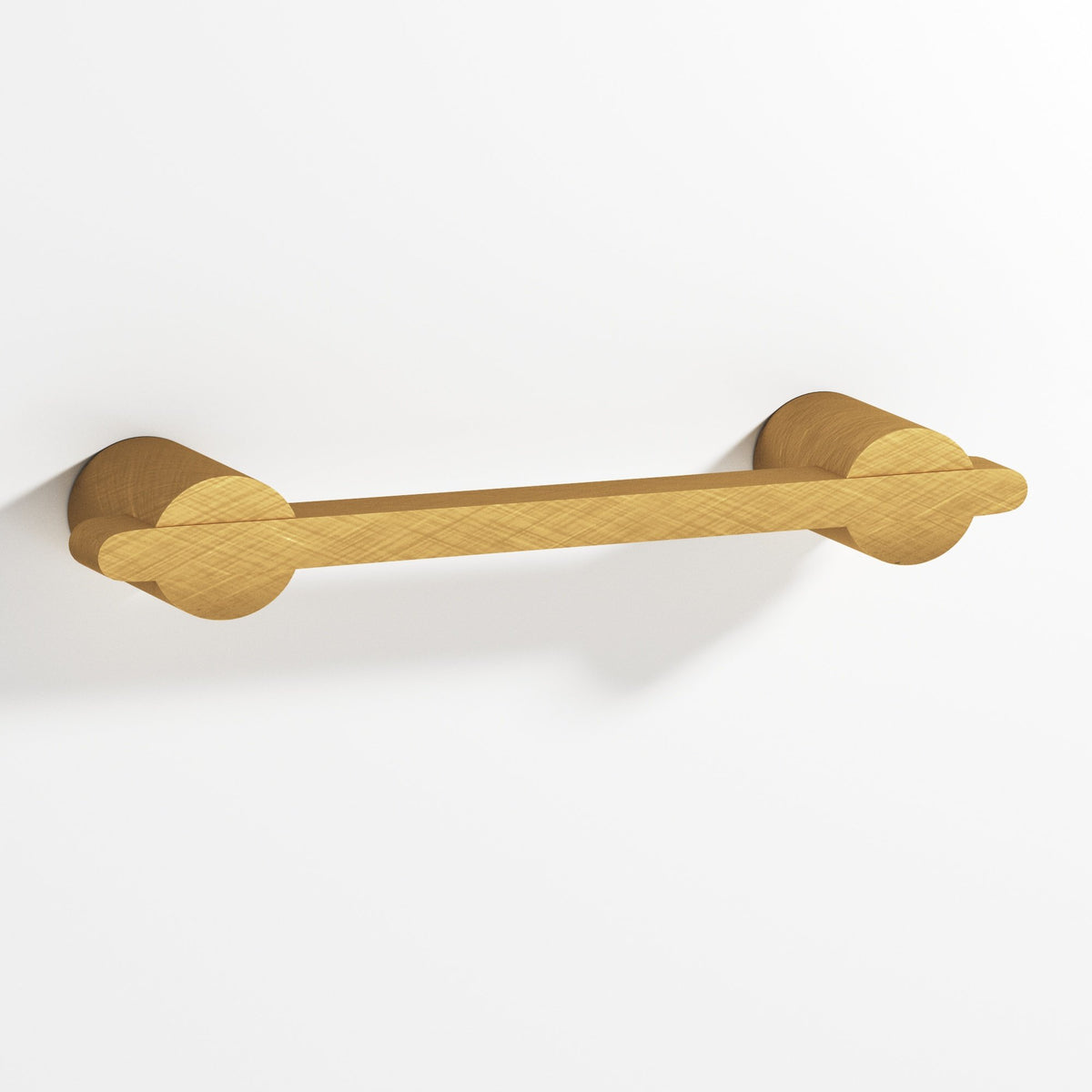 Colonial Bronze 1334 Rectangular Pull Partially Encapsulated by Round Posts, 1/4 x 3/8 in Bar - Weathered Brass