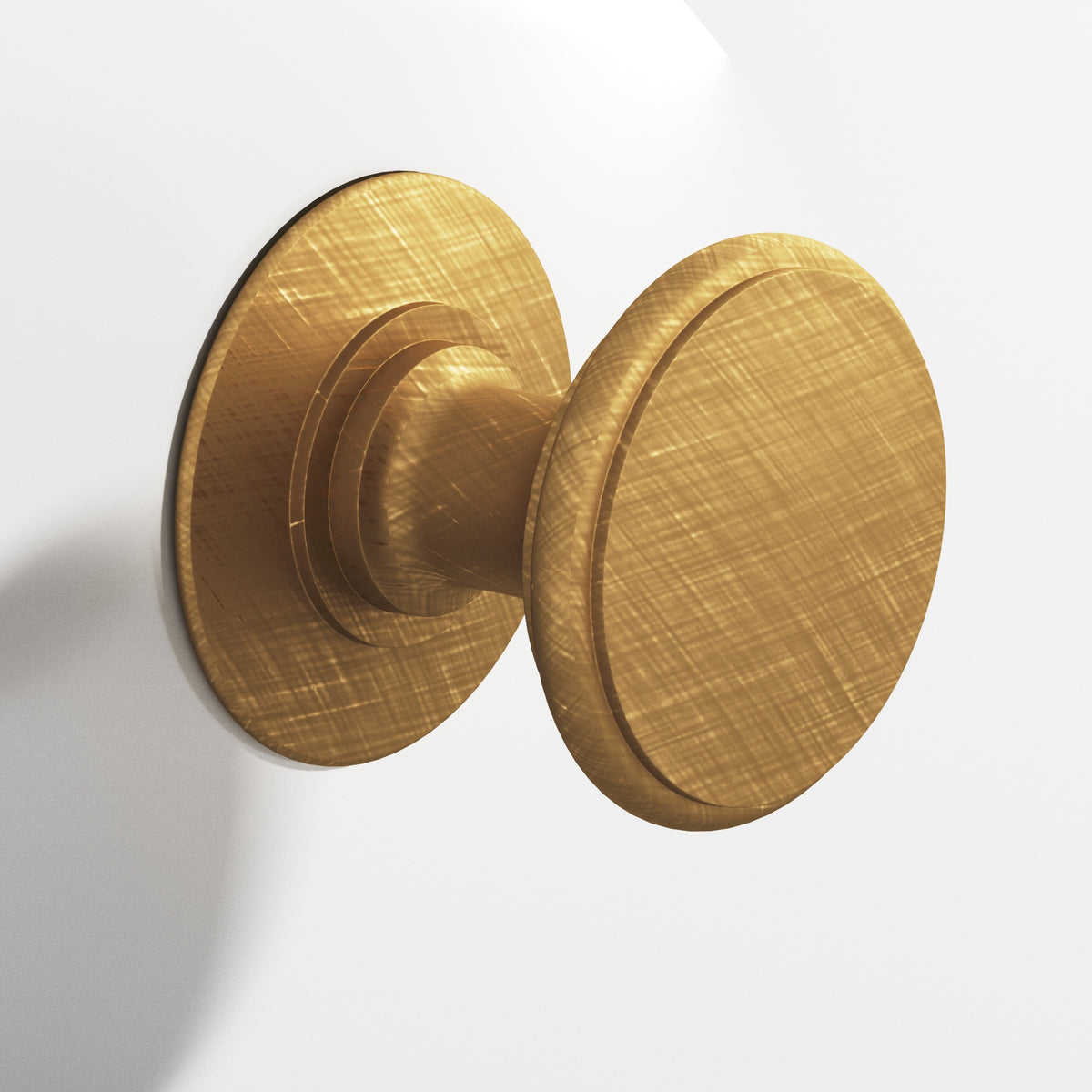 Colonial Bronze 1384 Round Knob with Rose, 1-1/4 in Diameter - Weathered Brass