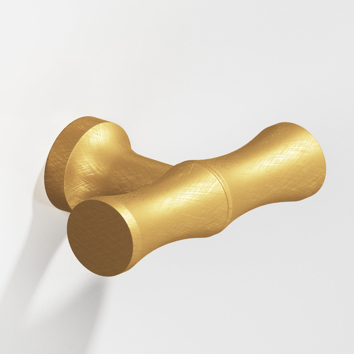 Colonial Bronze 283 Bamboo T-Knob with Flared Post, 1-3/4 in - Weathered Brass