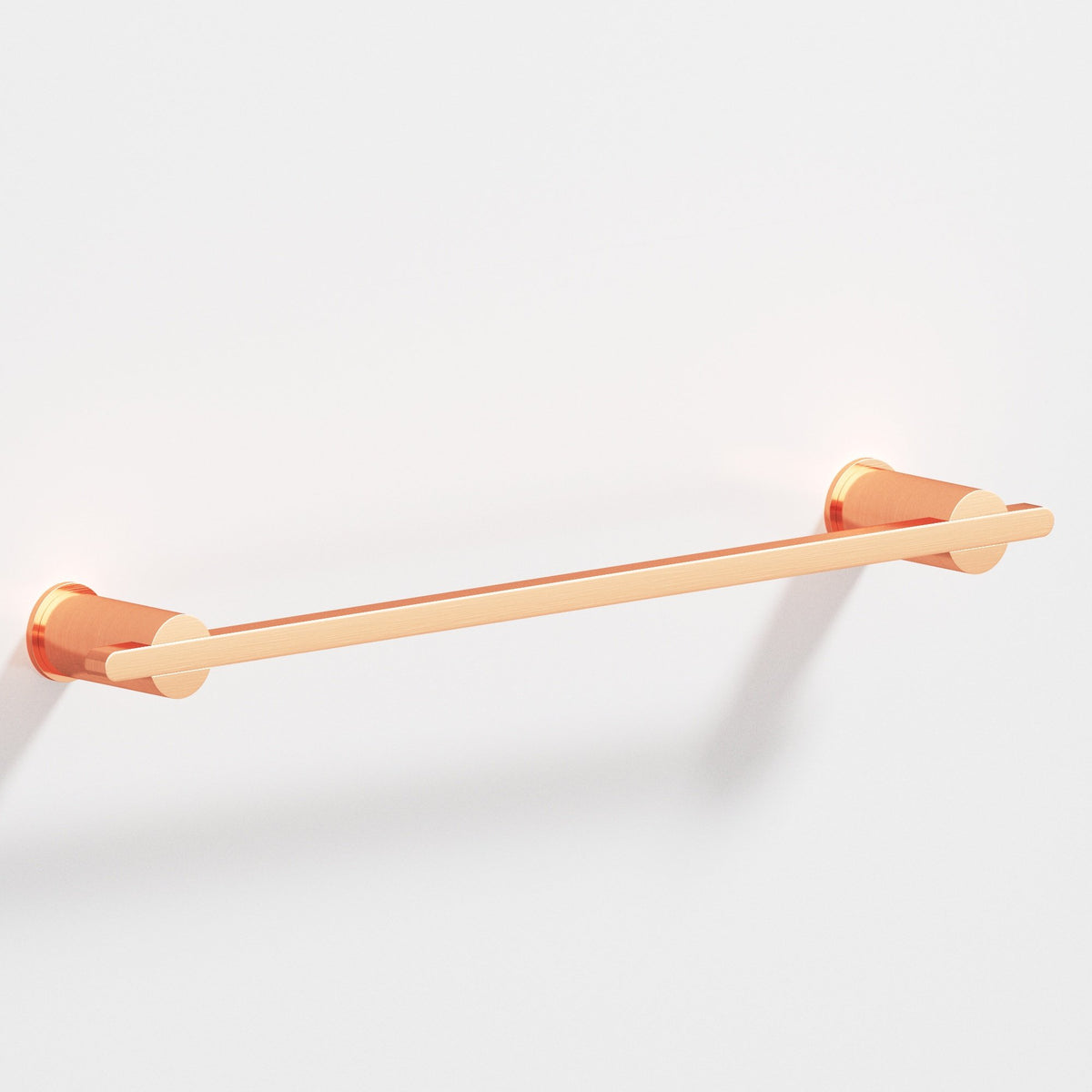 Colonial Bronze 42 Rectangular Towel Bar and Appliance Pull, Partially Encapsulated by Round Posts - Satin Copper