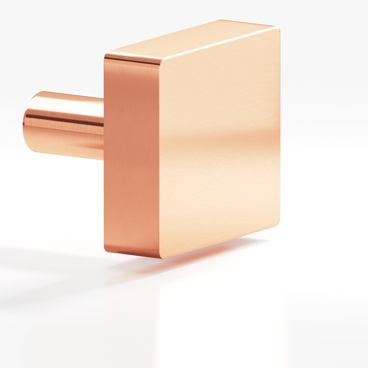 Colonial Bronze 520 Square Knob with Straight Post, 1 in - Satin Copper