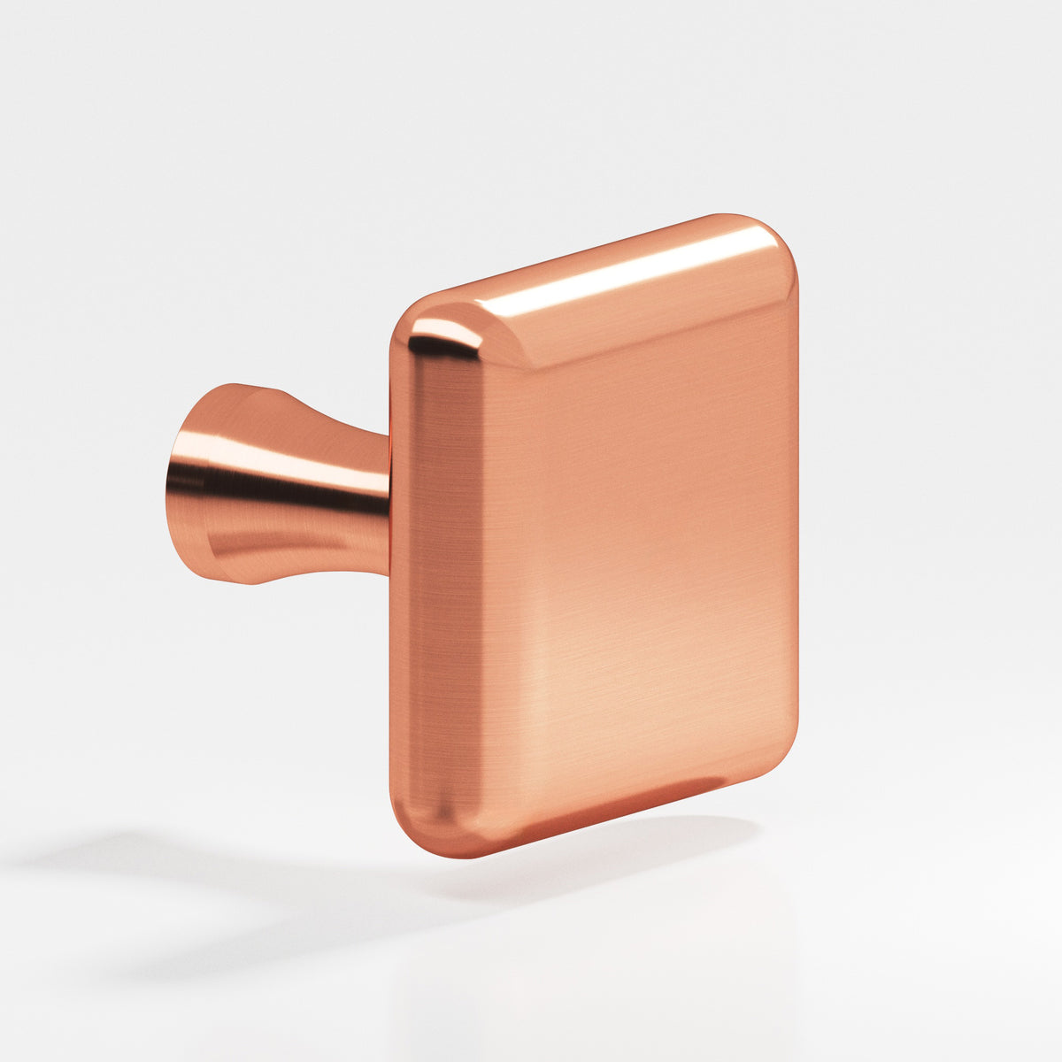 Colonial Bronze 767 Radiused Square Knob with Flared Post, 1 in - Satin Copper