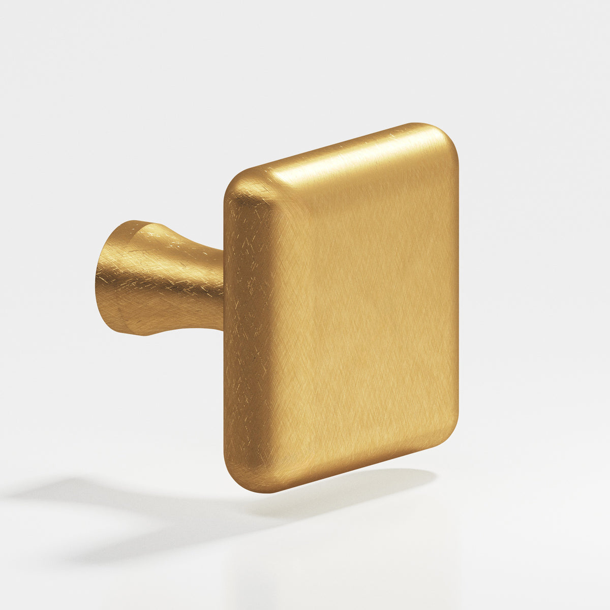 Colonial Bronze 769 Radiused Square Knob with Flared Post, 1-1/2 in - Weathered Brass