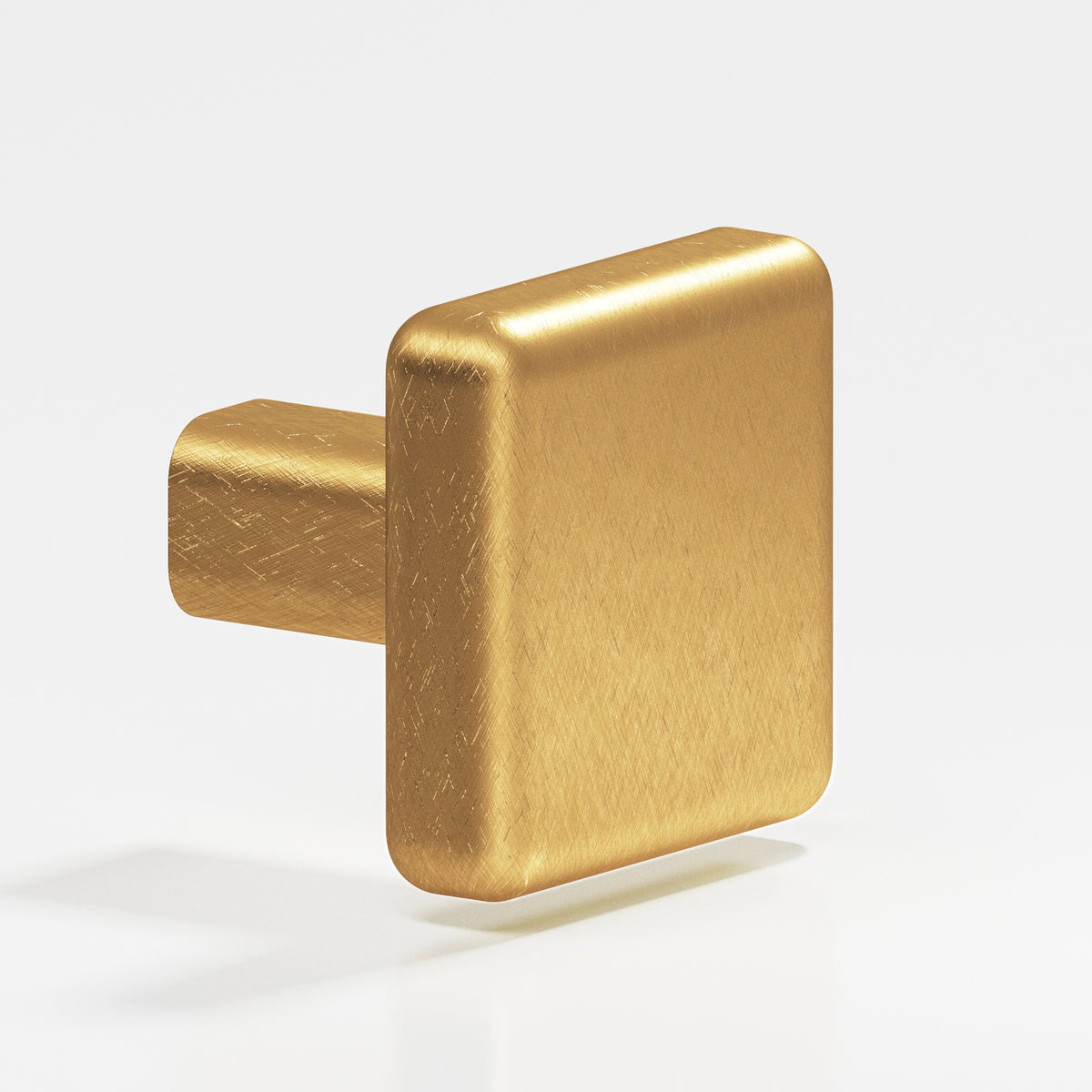 Colonial Bronze 788 Radiused Square Knob with Straight Post, 1-1/4 in - Weathered Brass