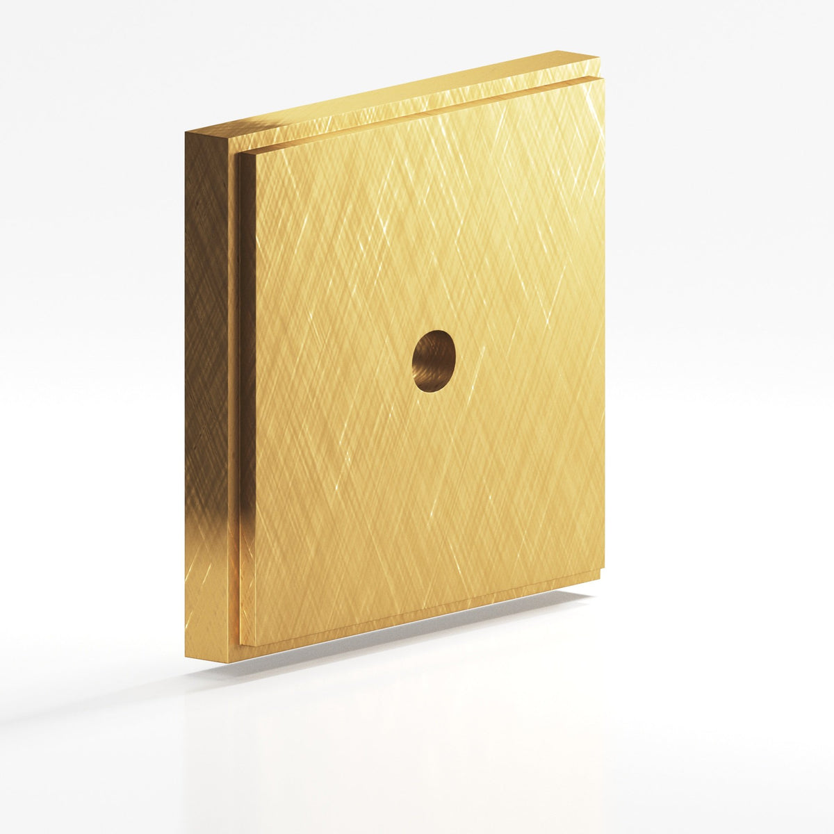 Colonial Bronze 9625 Stepped Square Backplate, 1-3/4 in, for 8-32 Screw - Weathered Brass