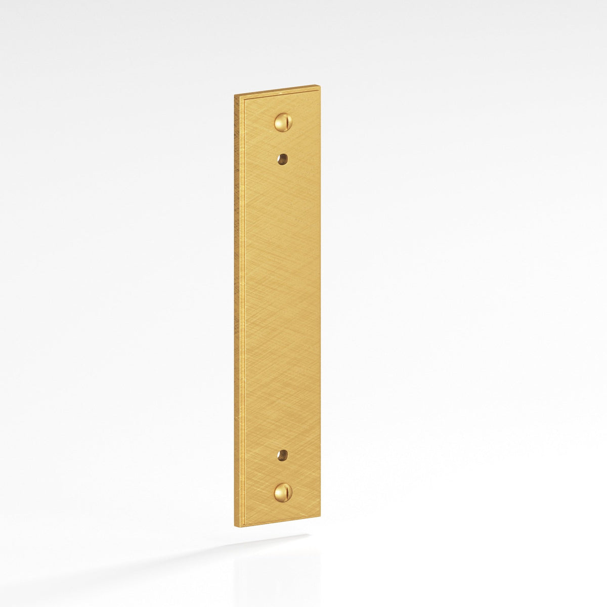 Colonial Bronze 9848 Stepped Rectangular Backplate with Exposed Screws, 3/4 in Wide, for 8-32 Screws - Weathered Brass