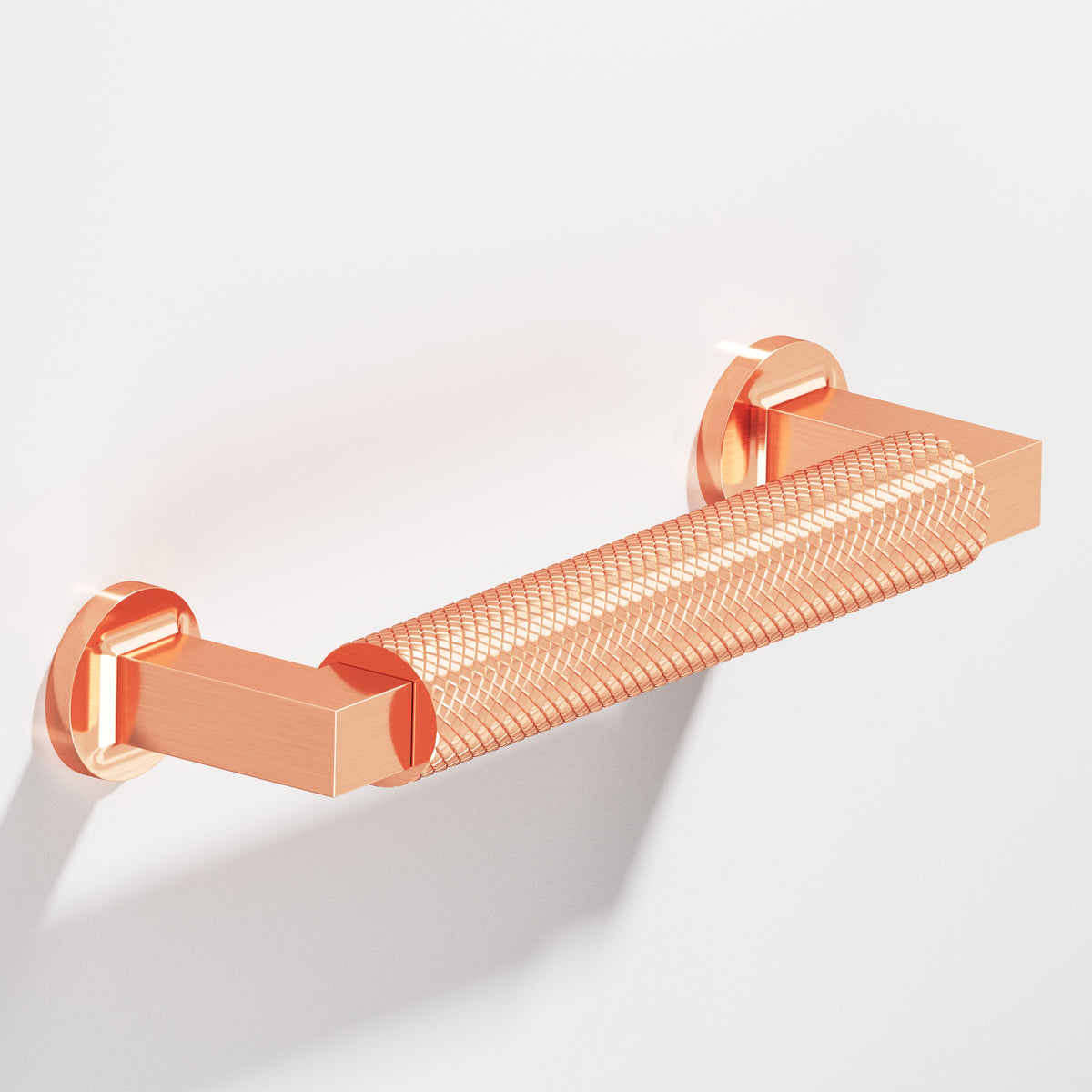 Colonial Bronze 1365 Diamond-Knurled Gropius-Style Pull, 3/4 in Diameter - Satin Copper