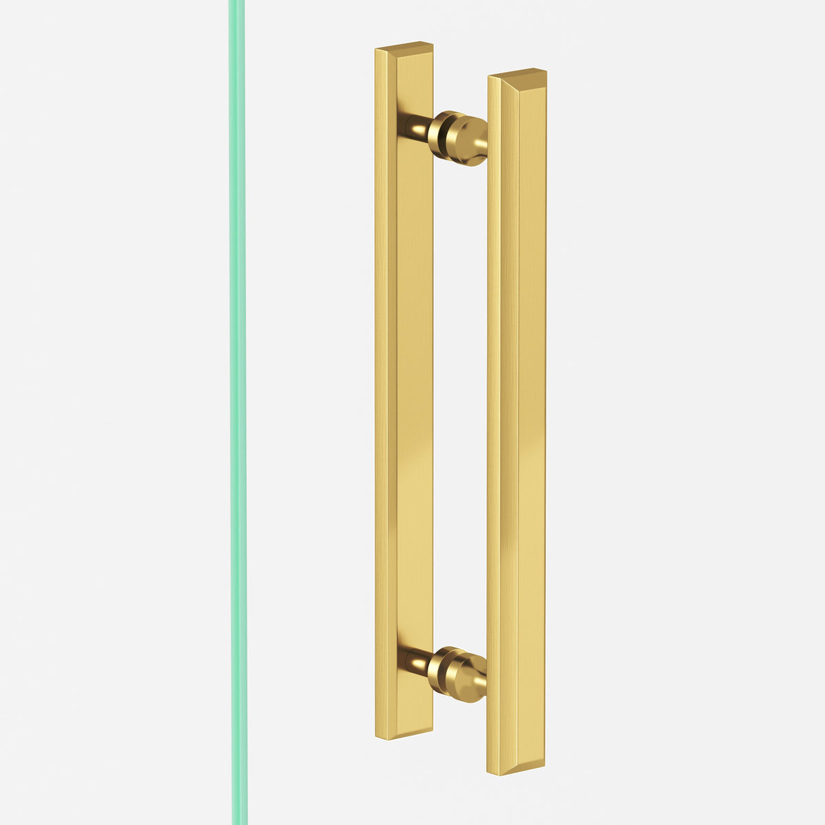 Colonial Bronze 276 Rectangular Beveled Pull with Flared Posts, 1-1/4 x 1/2 in - Back-to-Back Shower Door Pull Kit