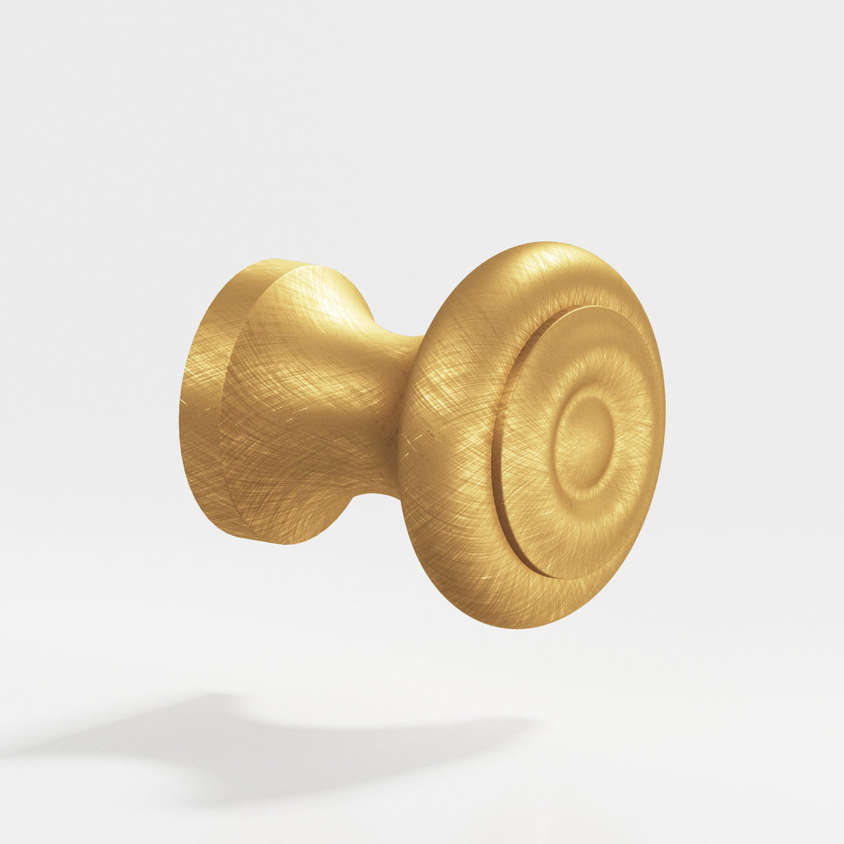 Colonial Bronze 150 Round Ringed Knob, 1-1/2 in Diameter x 1-1/8 in Projection - Weathered Brass