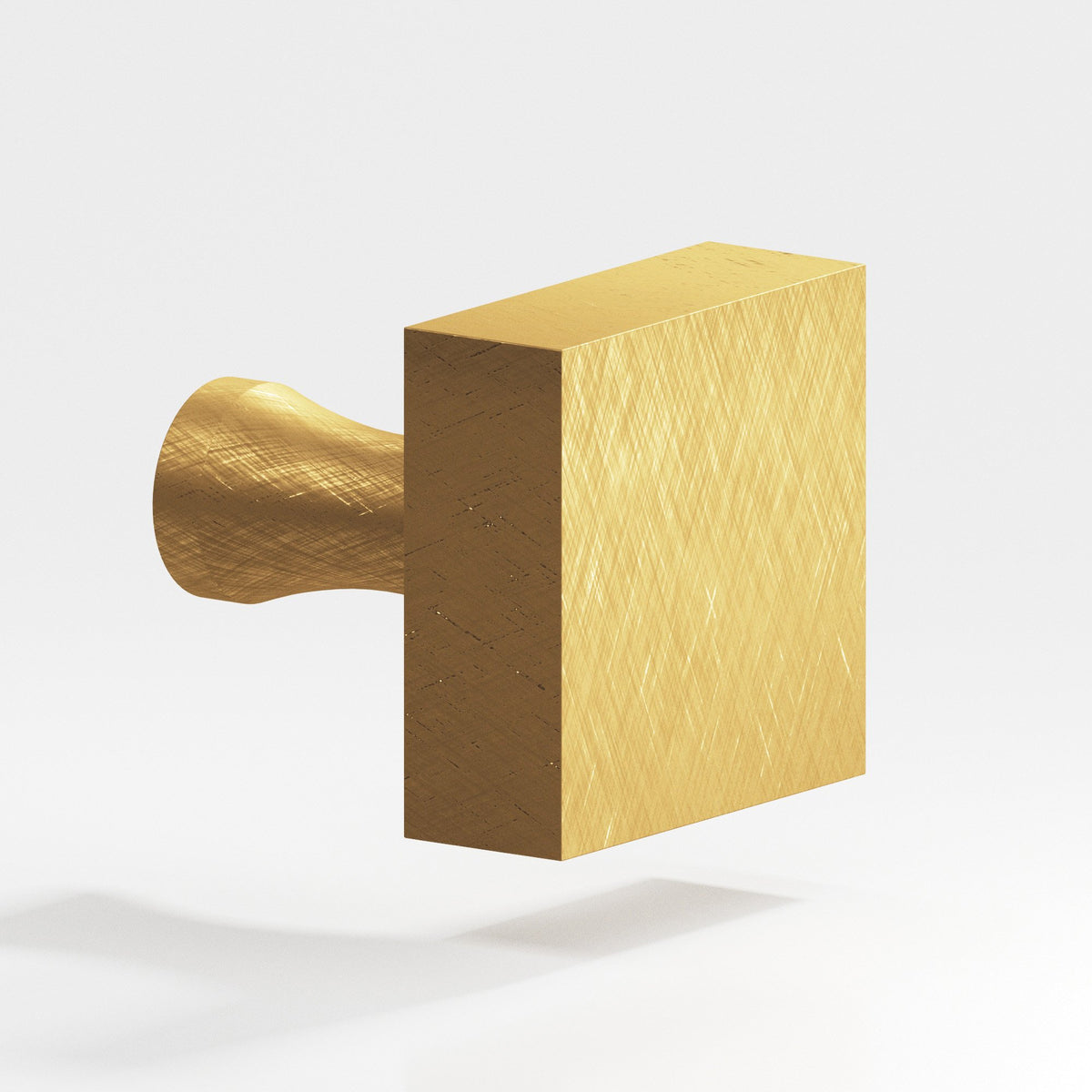 Colonial Bronze 120 Square Knob with Flared Post, 1 in - Weathered Brass