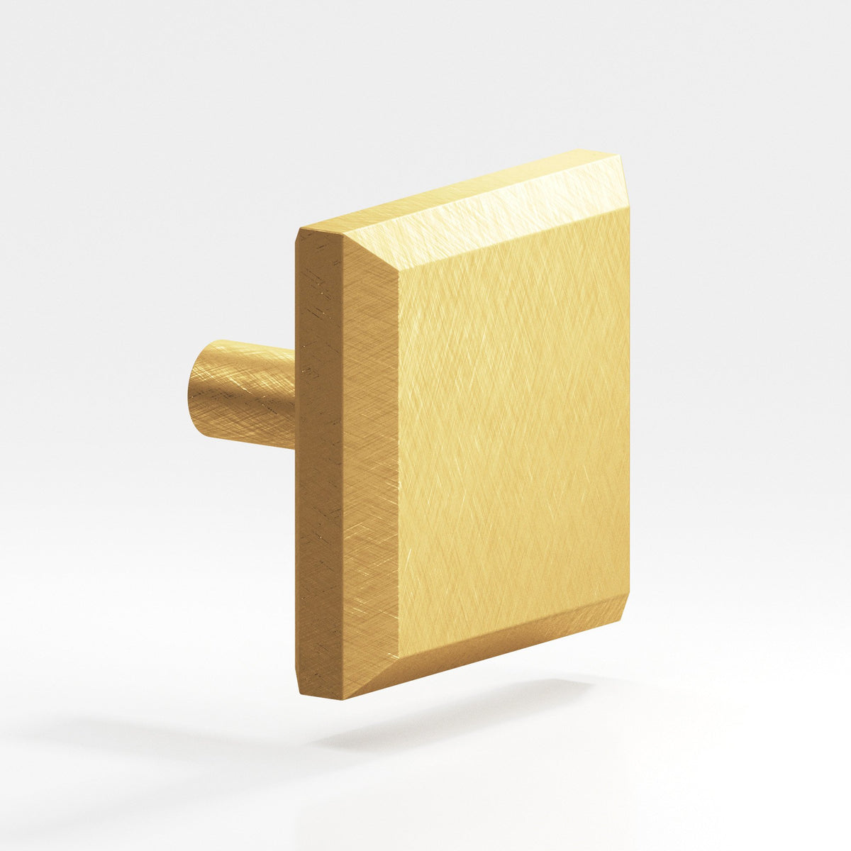 Colonial Bronze 127 Square Beveled Knob with Straight Post, 1-1/2 in - Weathered Brass