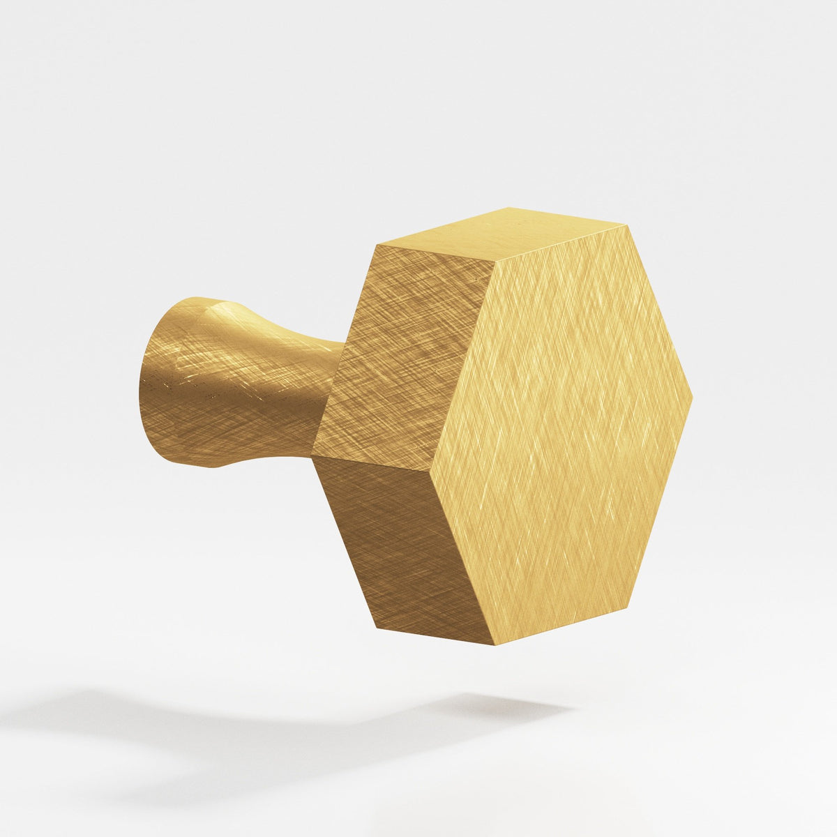 Colonial Bronze 131 Hexagonal Knob with Flared Post, 1-1/4 in - Weathered Brass
