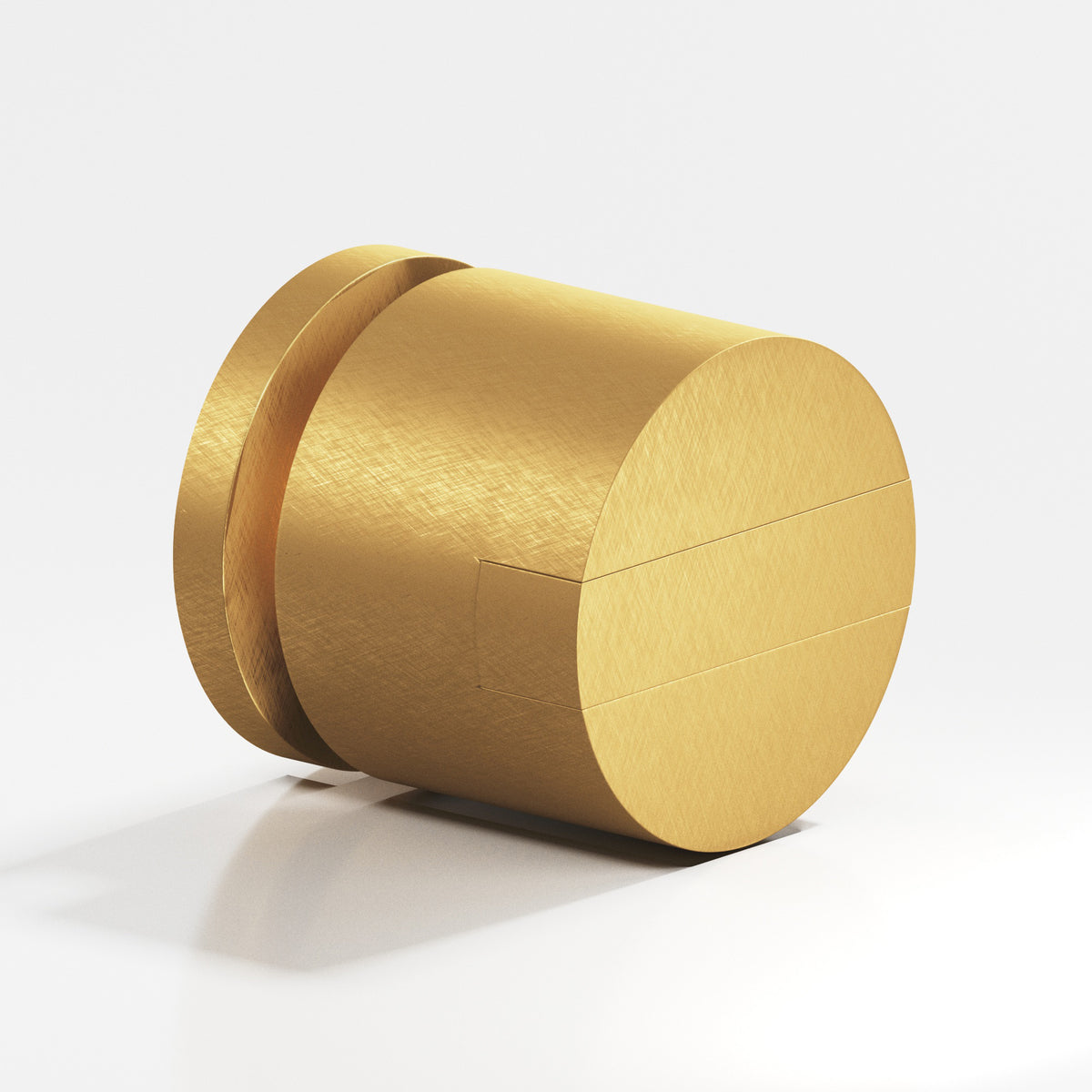 Colonial Bronze 1387 Grooved Striped Cylinder Knob, 1-1/4 in Diameter - Weathered Brass