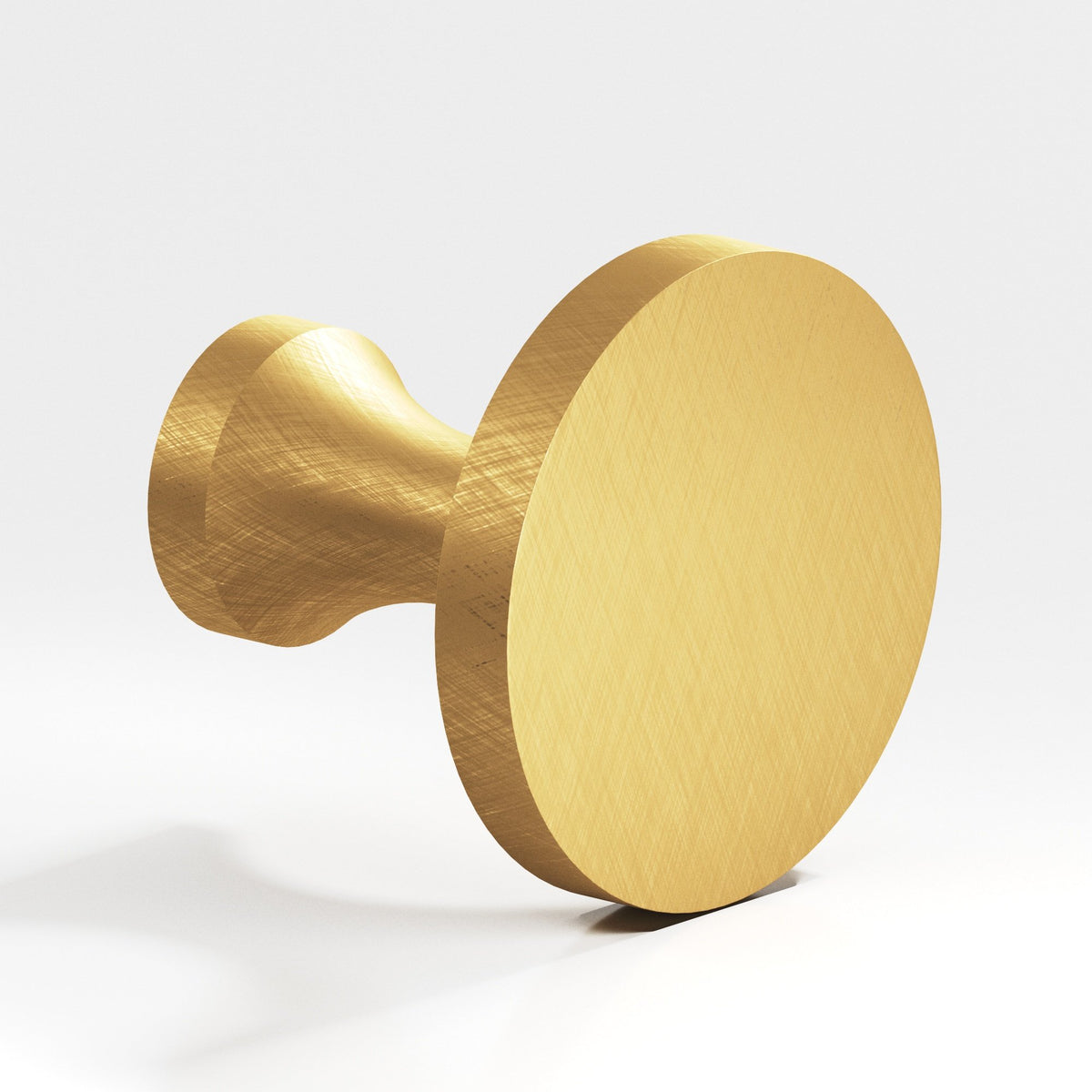Colonial Bronze 171 Disc Knob with Flared Post, 1-1/8 in Diameter - Weathered Brass
