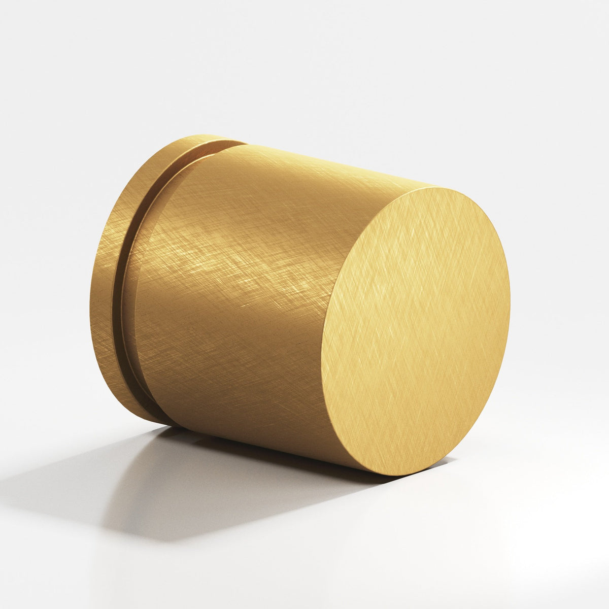 Colonial Bronze 186 Banded Cylinder Knob, 1 in Diameter - Weathered Brass