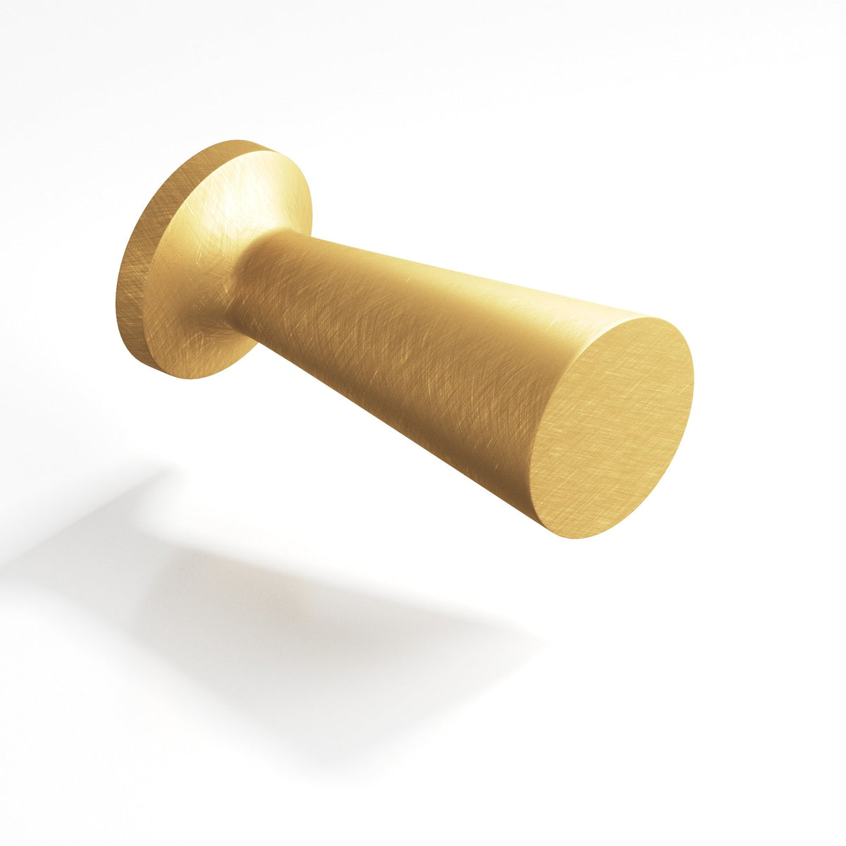 Colonial Bronze 195 Tapered Cone Knob with Round Base, 1/2 in Diameter - Weathered Brass