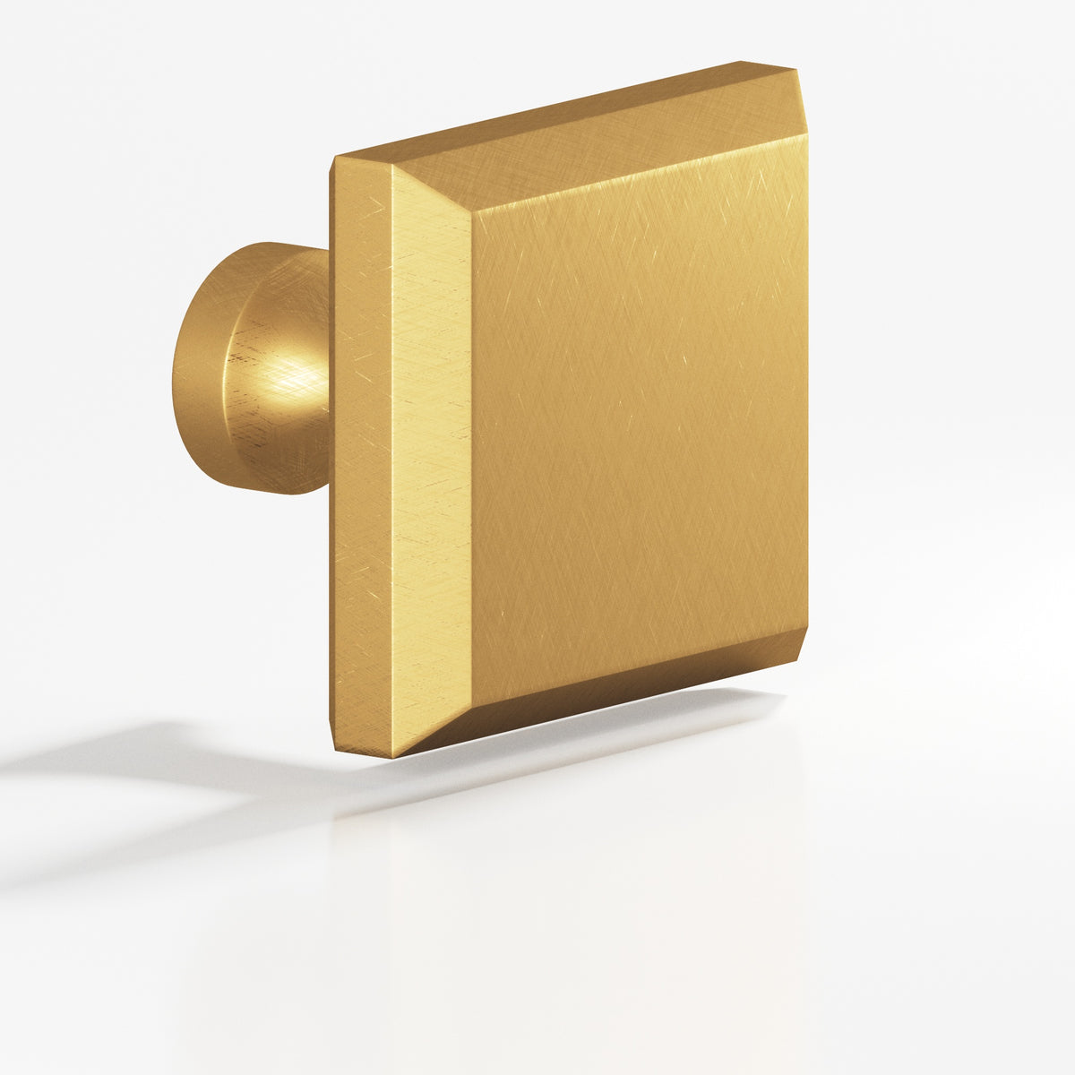 Colonial Bronze 526 Square Beveled Knob with Flared Post, 1-1/4 in - Weathered Brass